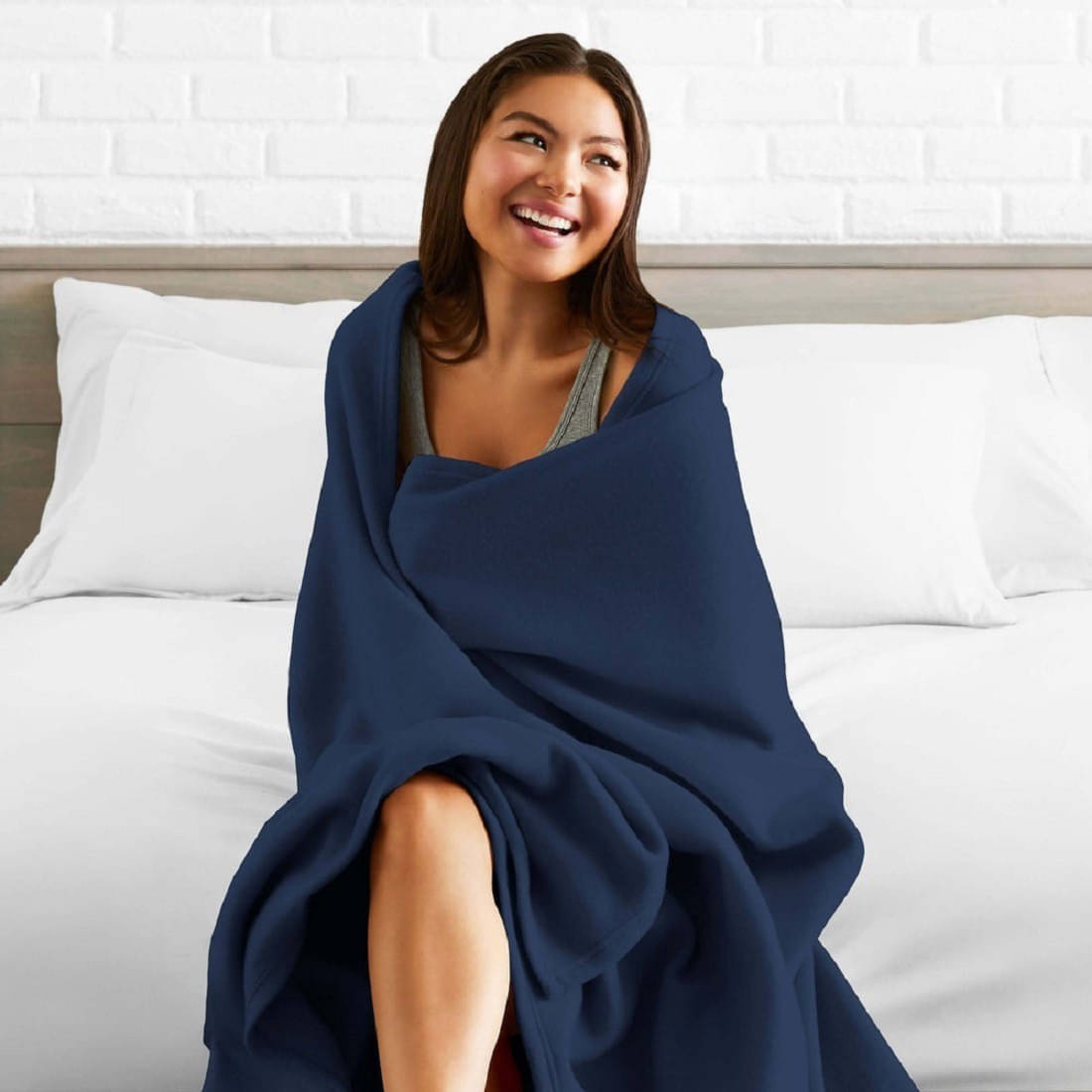 KHUSHRIT Fleece Solid Single Bed Blanket ( 240 cm x 150 cm ) - Blue ( Pack of 1 ) KHUSHRIT Fleece Solid Single Bed Blanket ( 240 cm x 150 cm ) - Blue ( Pack of 1 )
