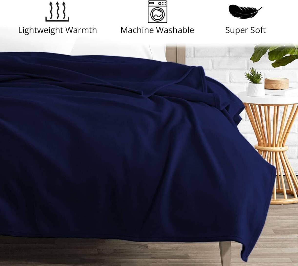 KHUSHRIT Fleece Solid Single Bed Blanket ( 228 cm x 152 cm ) - Blue ( Pack of 1 ) KHUSHRIT Fleece Solid Single Bed Blanket ( 228 cm x 152 cm ) - Blue ( Pack of 1 )