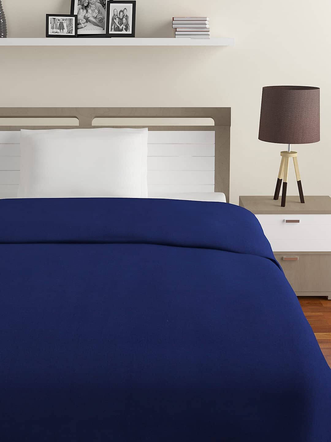 KHUSHRIT Fleece Solid Single Bed Blanket ( 228 cm x 154 cm ) - Blue ( Pack of 1 ) KHUSHRIT Fleece Solid Single Bed Blanket ( 228 cm x 154 cm ) - Blue ( Pack of 1 )
