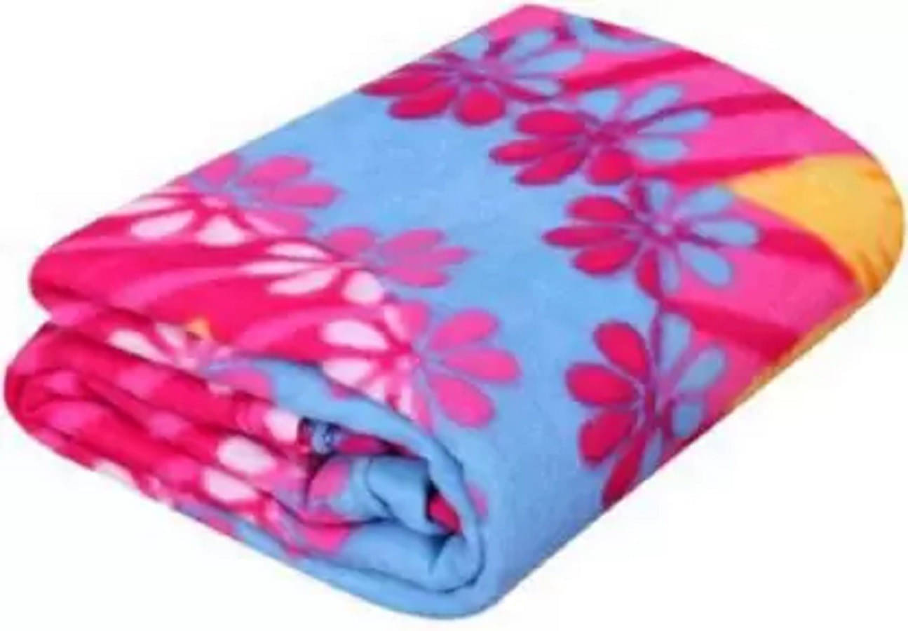     			KHUSHRIT Fleece Solid Single Bed Blanket ( 210 cm x 140 cm ) - Multi ( Pack of 1 )