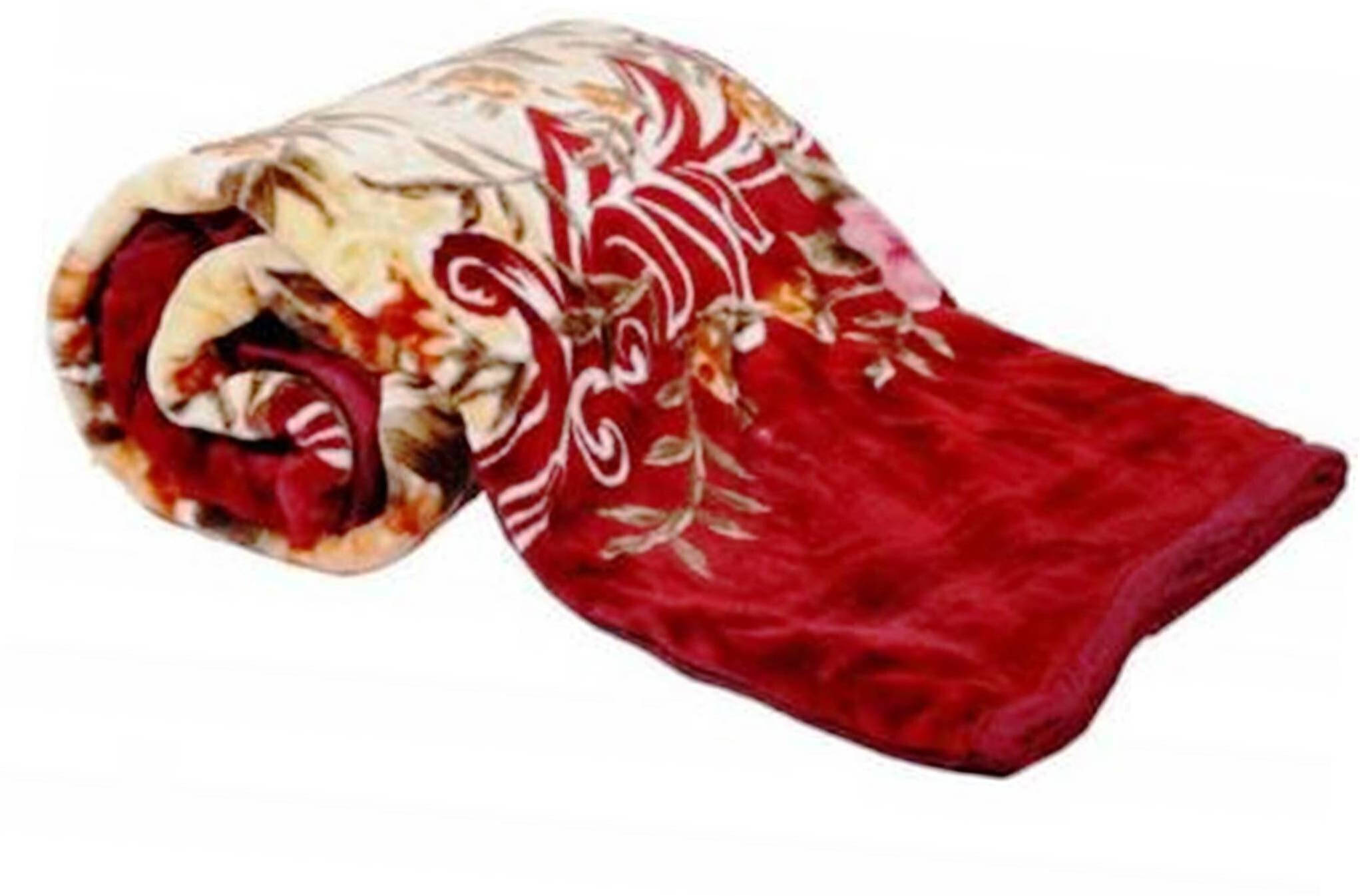     			KHUSHRIT Mink Solid Double Bed Blanket ( 240 cm x 220 cm ) - Multi ( Pack of 1 )