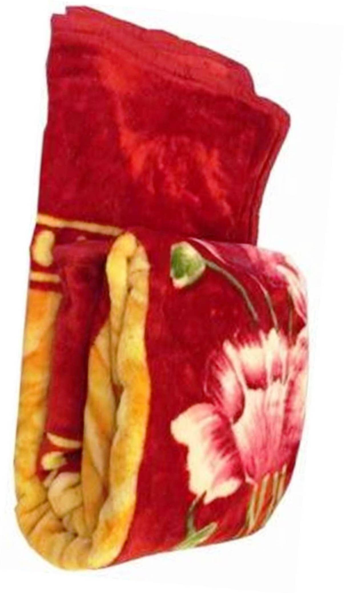     			KHUSHRIT Mink Solid Double Bed Blanket ( 240 cm x 220 cm ) - Multi ( Pack of 1 )