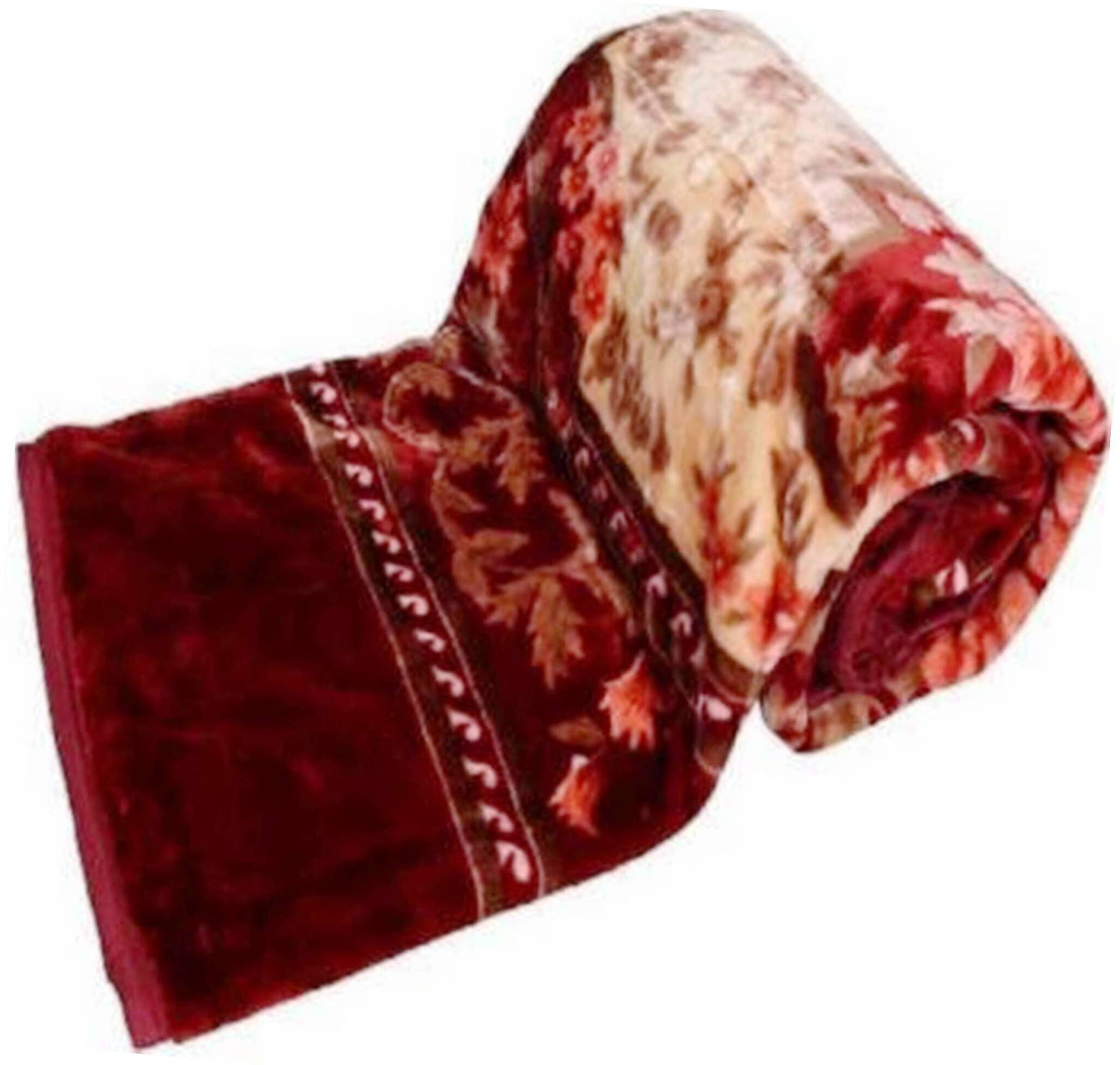     			KHUSHRIT Mink Solid Double Bed Blanket ( 240 cm x 220 cm ) - Multi ( Pack of 1 )