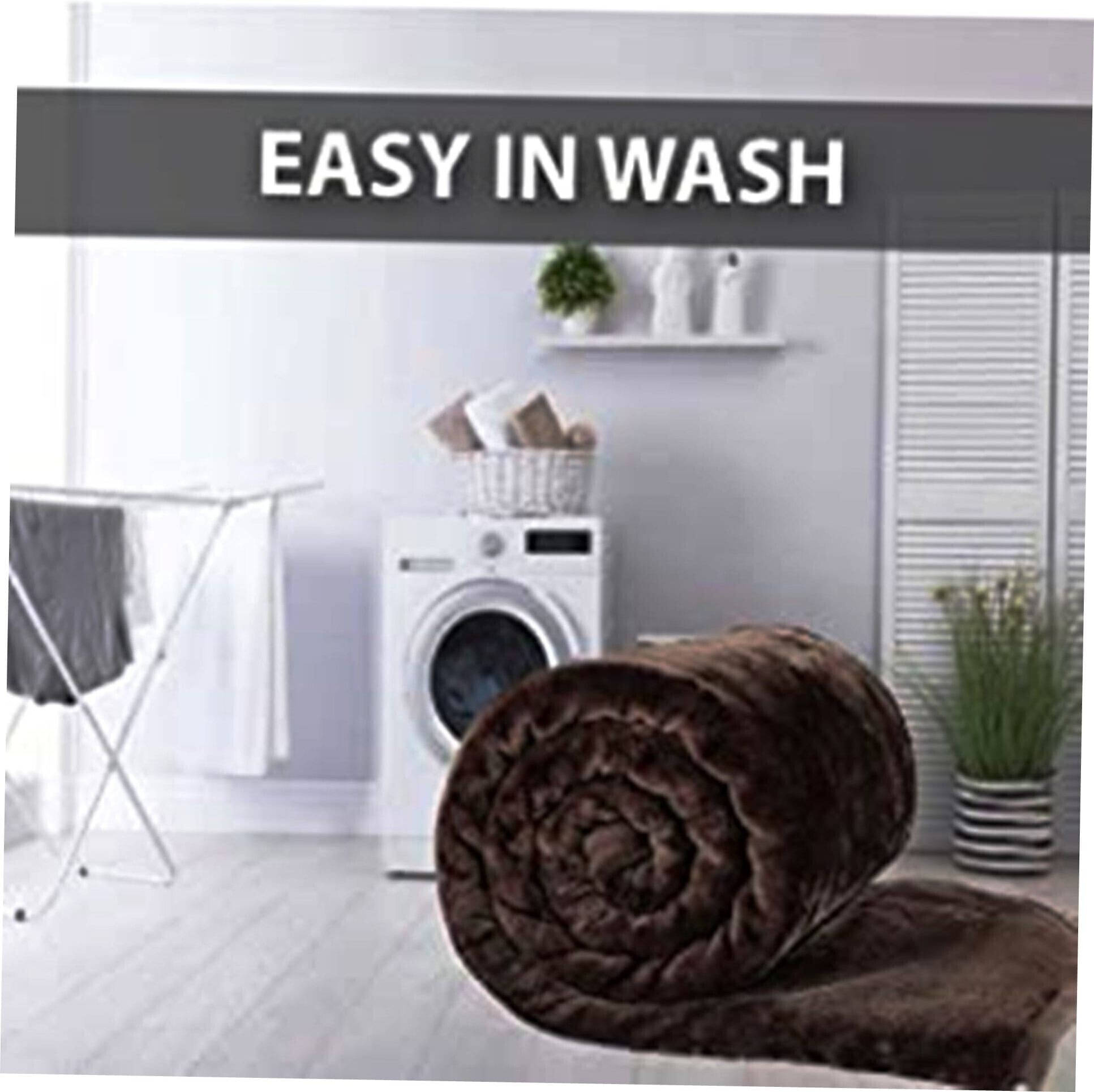     			KHUSHRIT Mink Solid Double Bed Blanket ( 240 cm x 220 cm ) - Brown ( Pack of 1 )