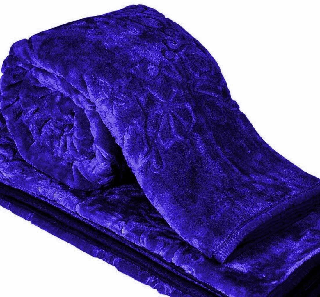 KHUSHRIT Mink Solid Single Bed Blanket ( 210 cm x 187 cm ) - Blue ( Pack of 1 ) KHUSHRIT Mink Solid Single Bed Blanket ( 210 cm x 187 cm ) - Blue ( Pack of 1 )