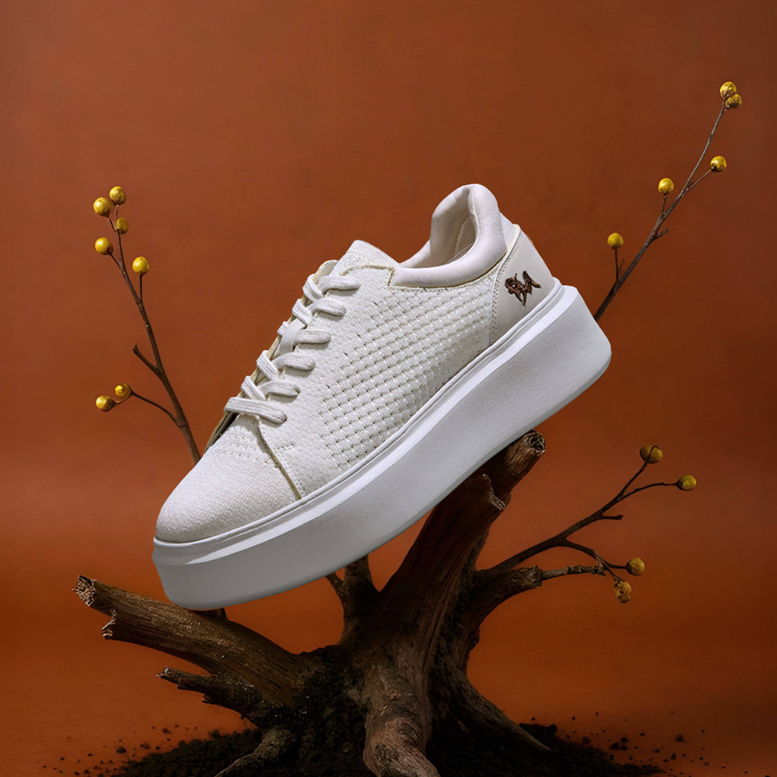     			Neemans Off White Women's Sneakers