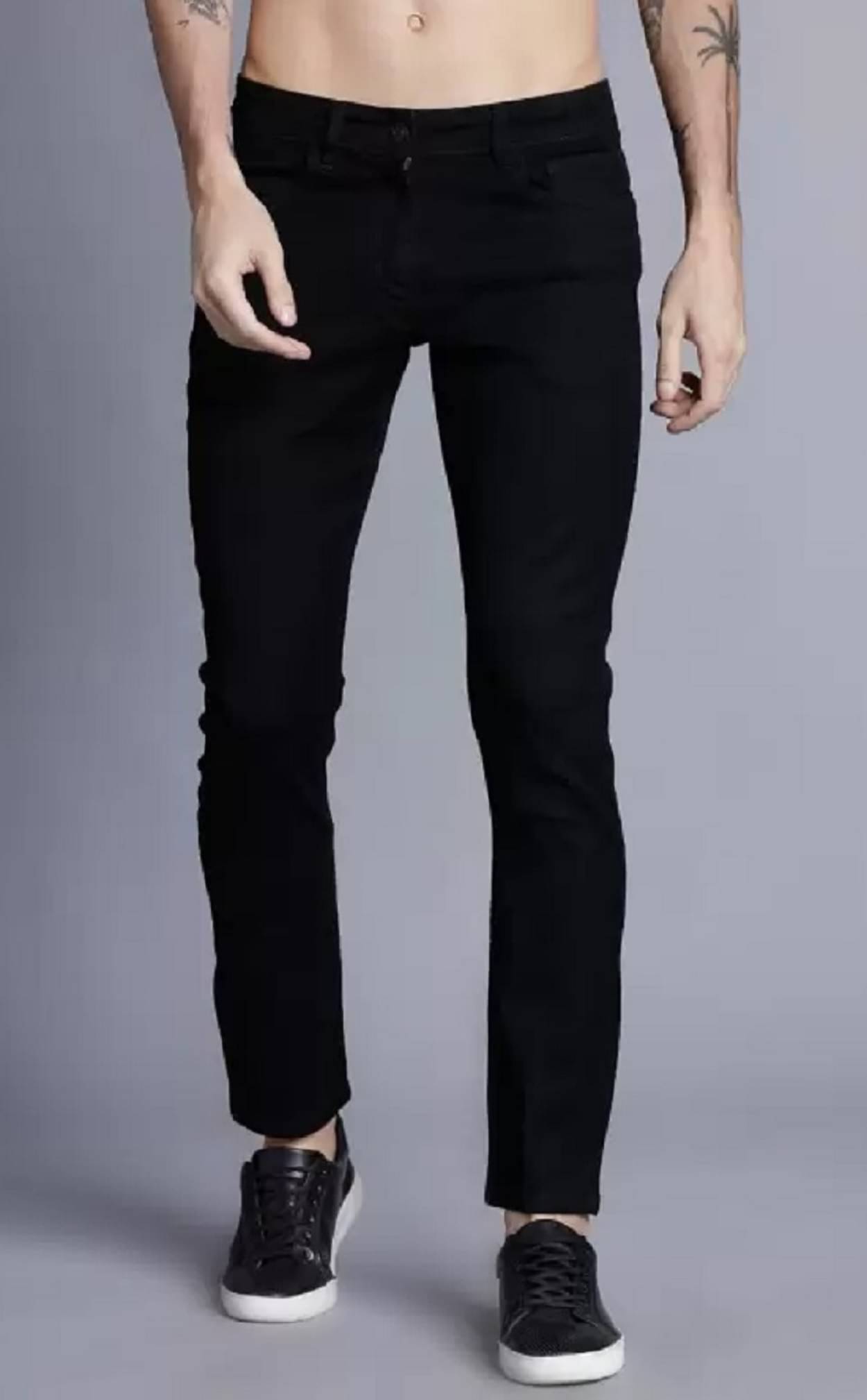     			POKHINDA Basic Men's Jeans - Black ( Pack of 1 )