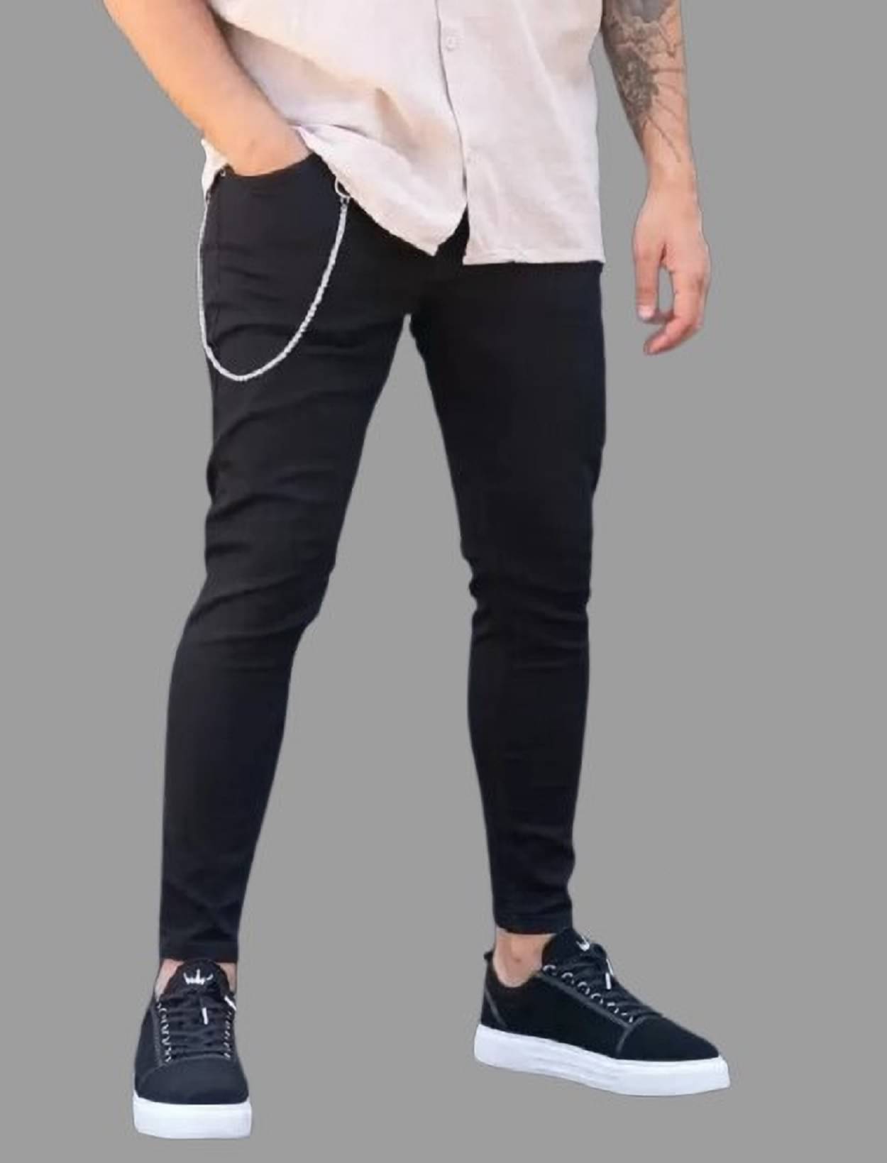 POKHINDA Skinny Fit Basic Men's Jeans - Black ( Pack of 1 ) POKHINDA Skinny Fit Basic Men's Jeans - Black ( Pack of 1 )