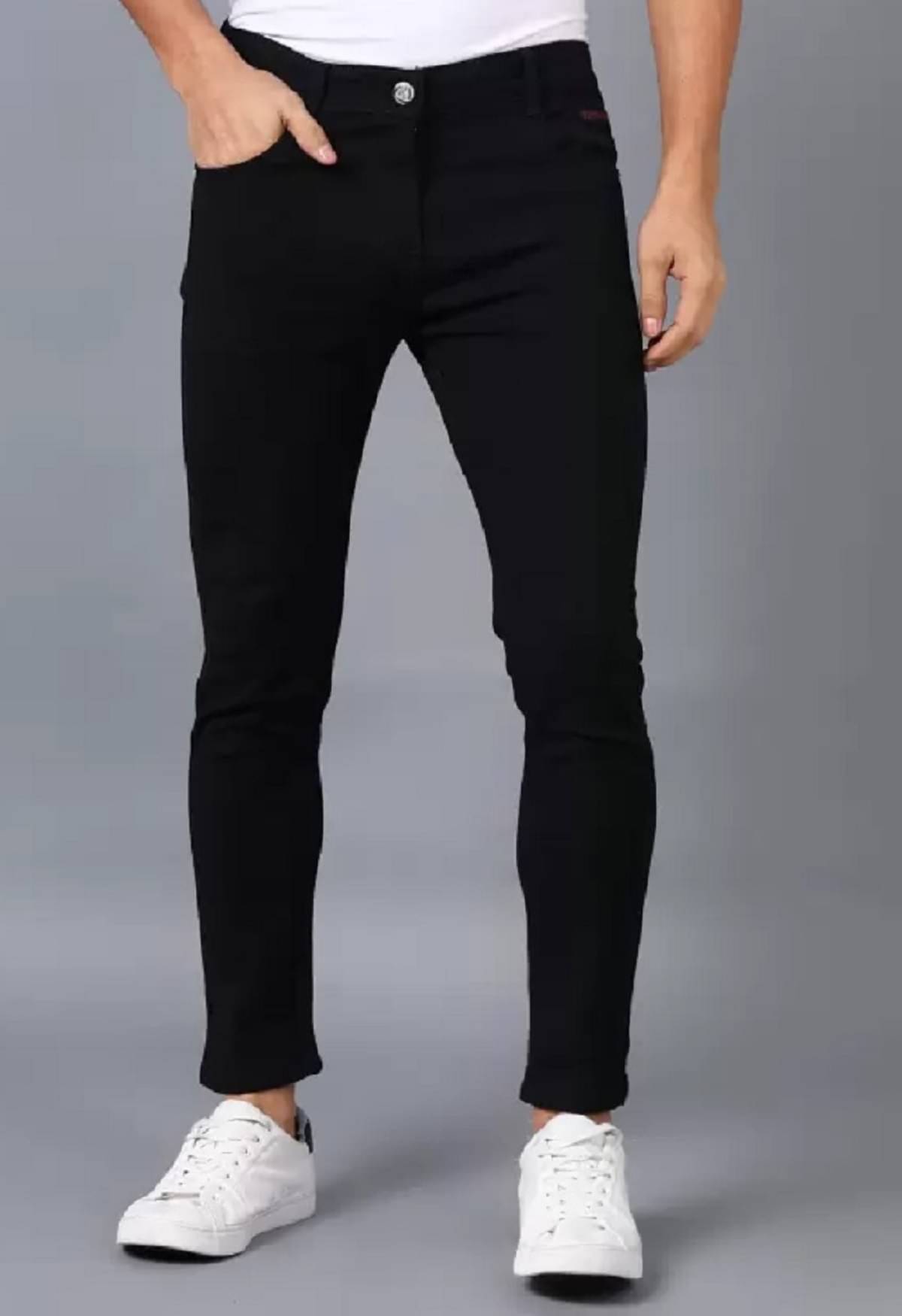 POKHINDA Skinny Fit Basic Men's Jeans - Black ( Pack of 1 )     			POKHINDA Skinny Fit Basic Men's Jeans - Black ( Pack of 1 )