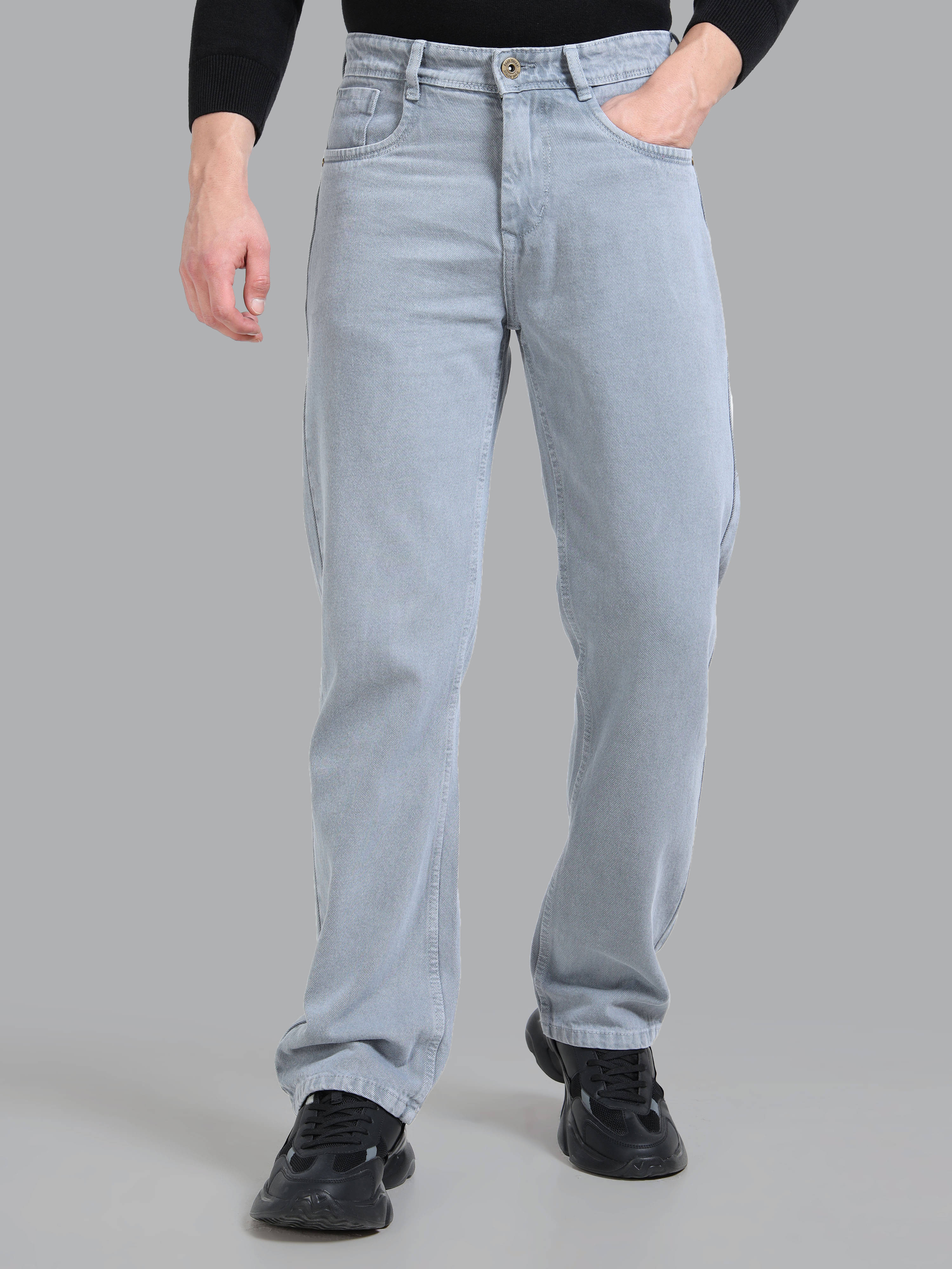     			Paul Street Relaxed Clean Look Men's Jeans - Grey ( Pack of 1 )