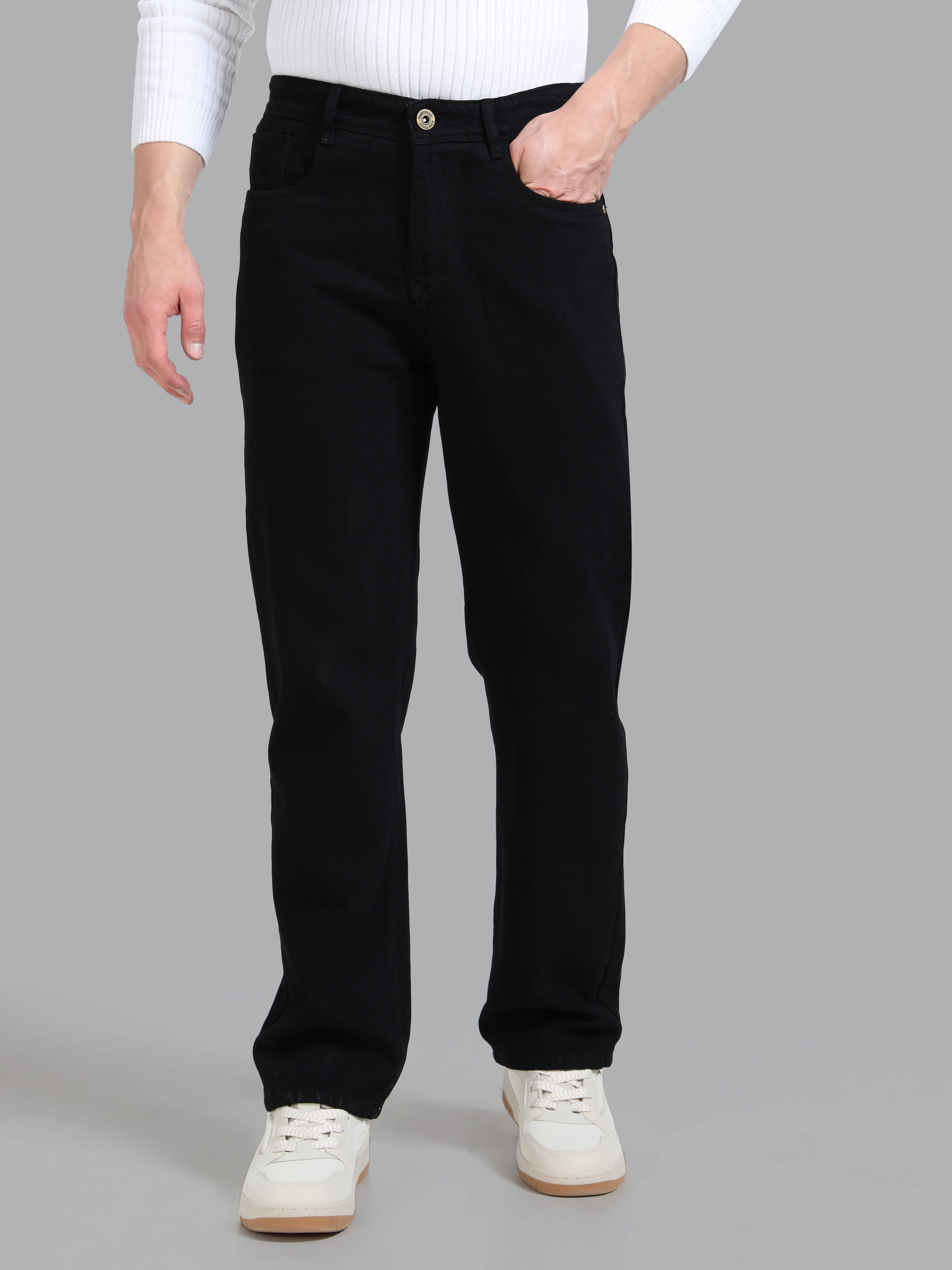 Paul Street Relaxed Clean Look Men's Jeans - Black ( Pack of 1 ) Paul Street Relaxed Clean Look Men's Jeans - Black ( Pack of 1 )