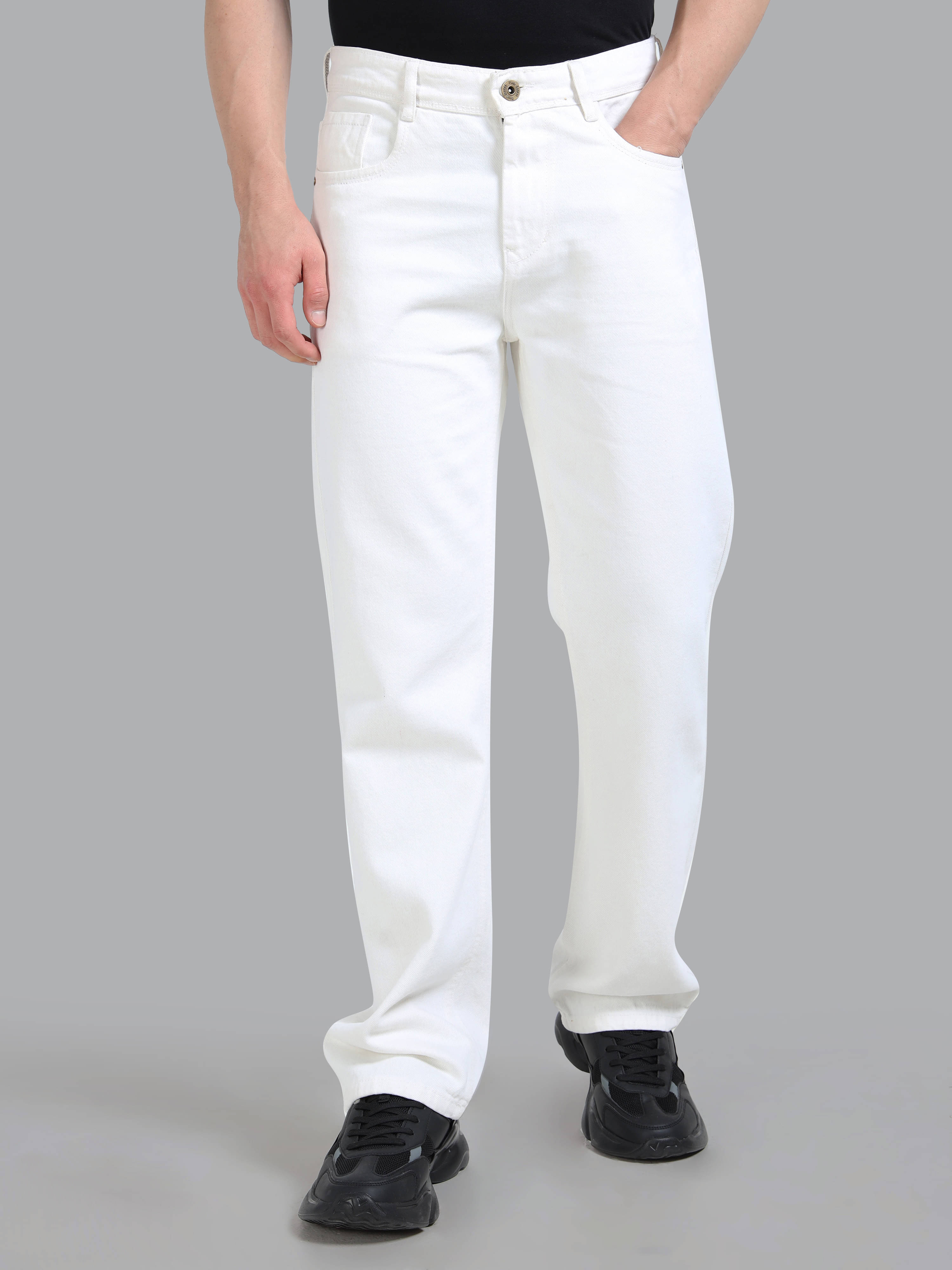     			Paul Street Relaxed Clean Look Men's Jeans - White ( Pack of 1 )