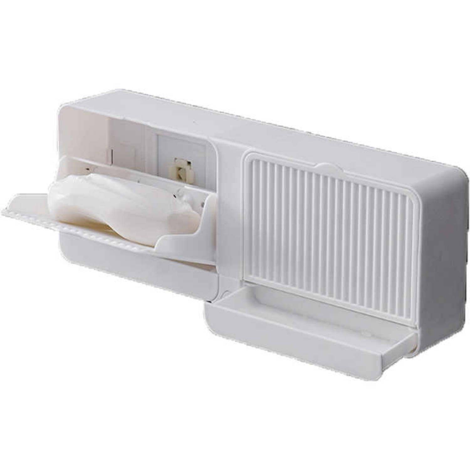     			Radhe Creation Wall mounted bathroom organizer, bathroom wall shelf, toothbrush holder with cover, bathroom storage rack, bathroom wall cabinet, wall mounted toothbrush holder, soap holder with cover, bathroom storage box