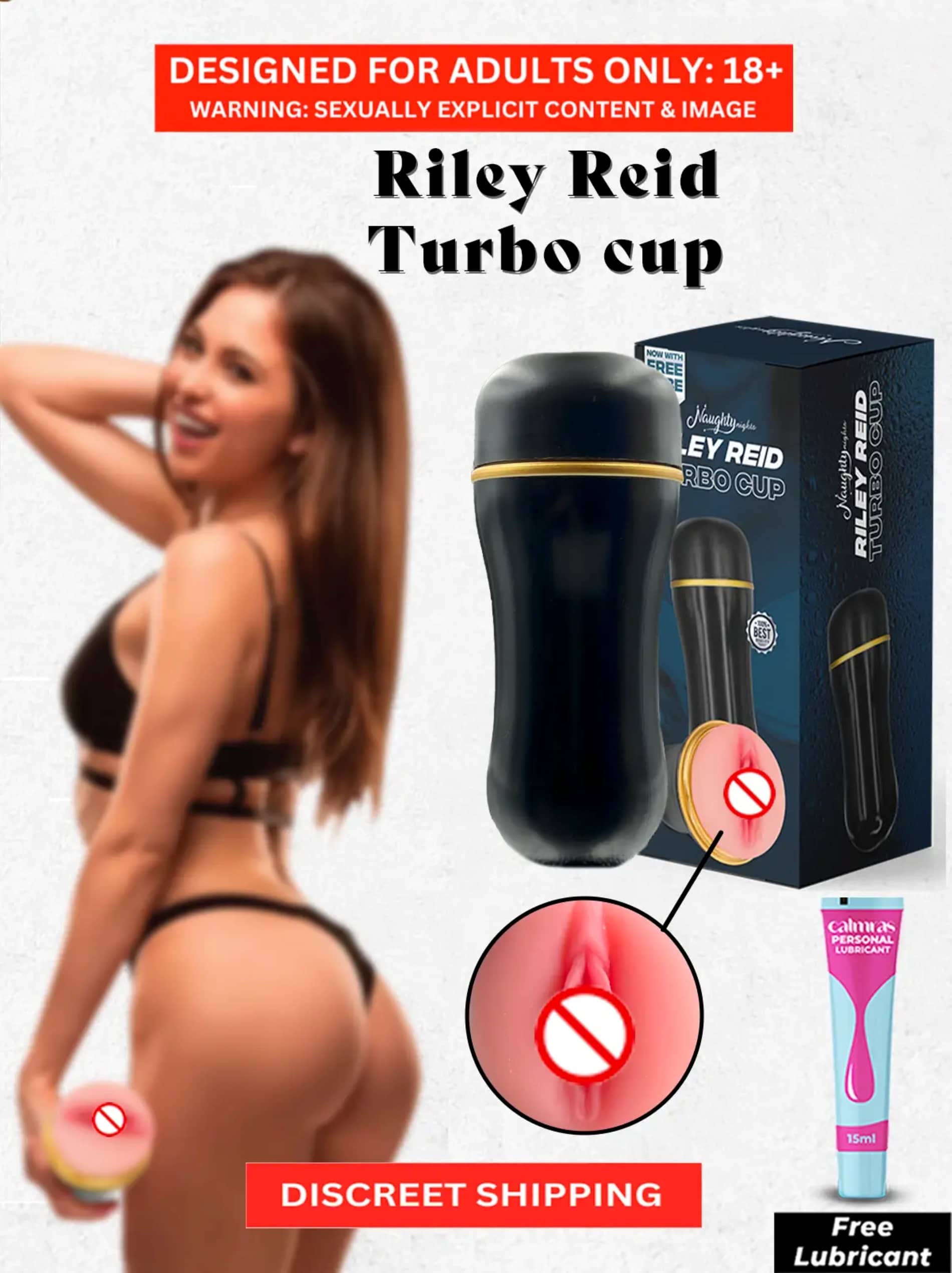 Riley Reid Vagina Shape Realistic Sex Toy | Pocket Pussy Masturbator For Men