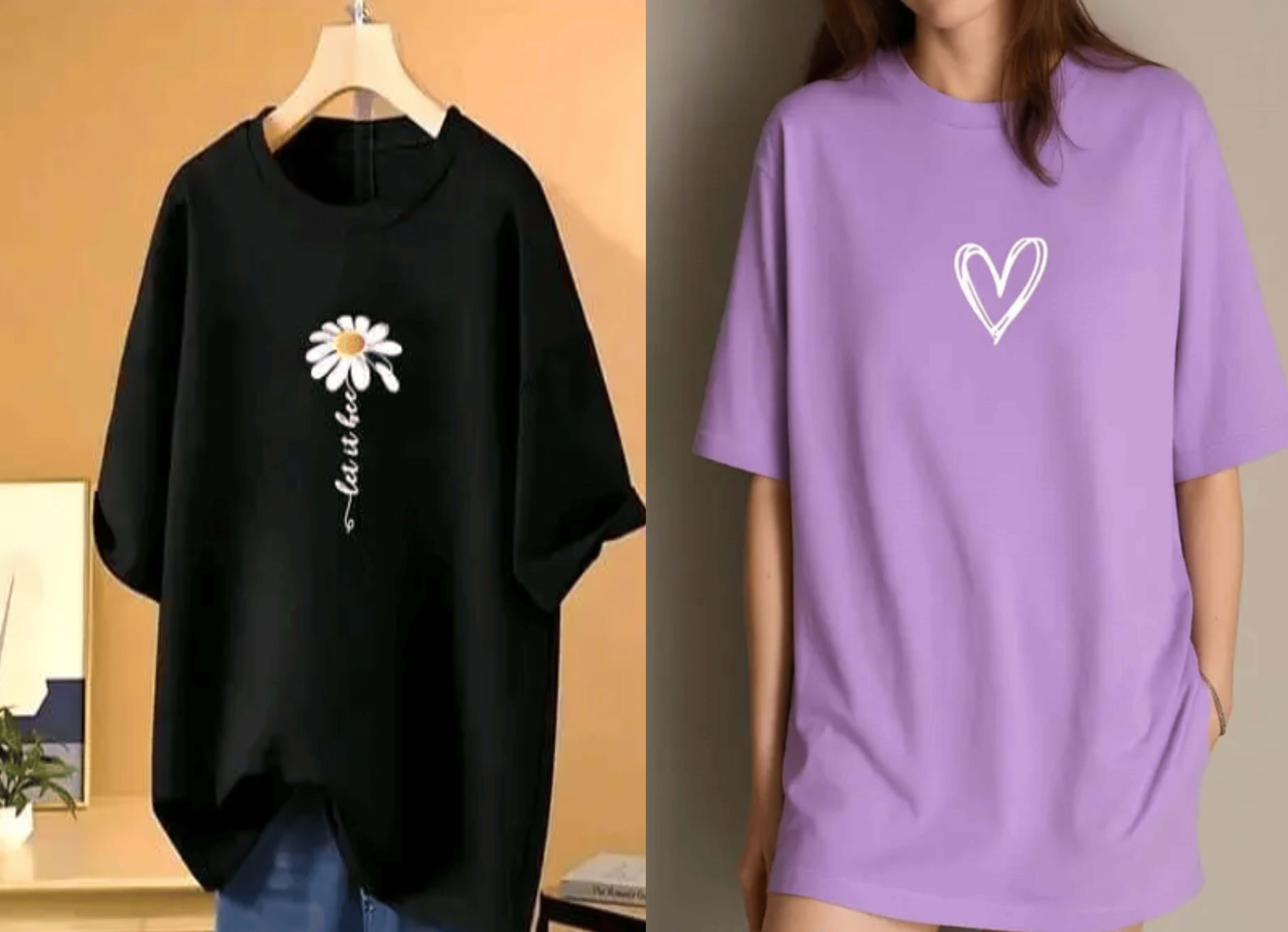 SF 33 Women Cotton Blend Printed Oversized Fit Round Neck T-Shirt ( Multicolor ) SF 33 Women Cotton Blend Printed Oversized Fit Round Neck T-Shirt ( Multicolor )
