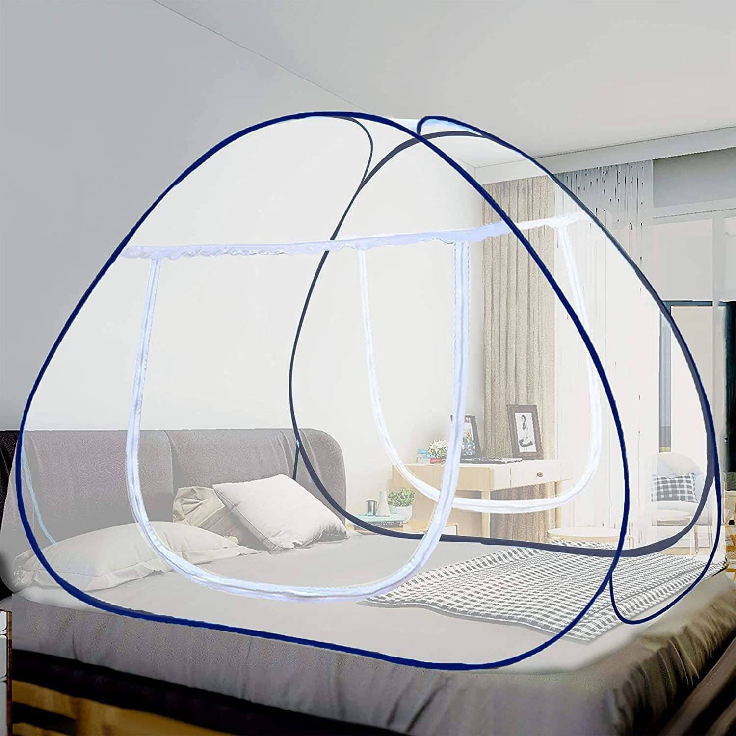     			SIFRA - Multi Polycotton Foldable Mosquito Net ( Pack of 1 )