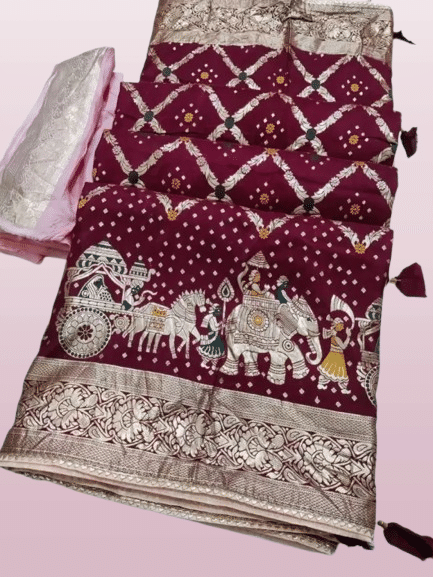     			Suali Silk Woven Regular Saree With Unstitched Blouse Piece ( Maroon )