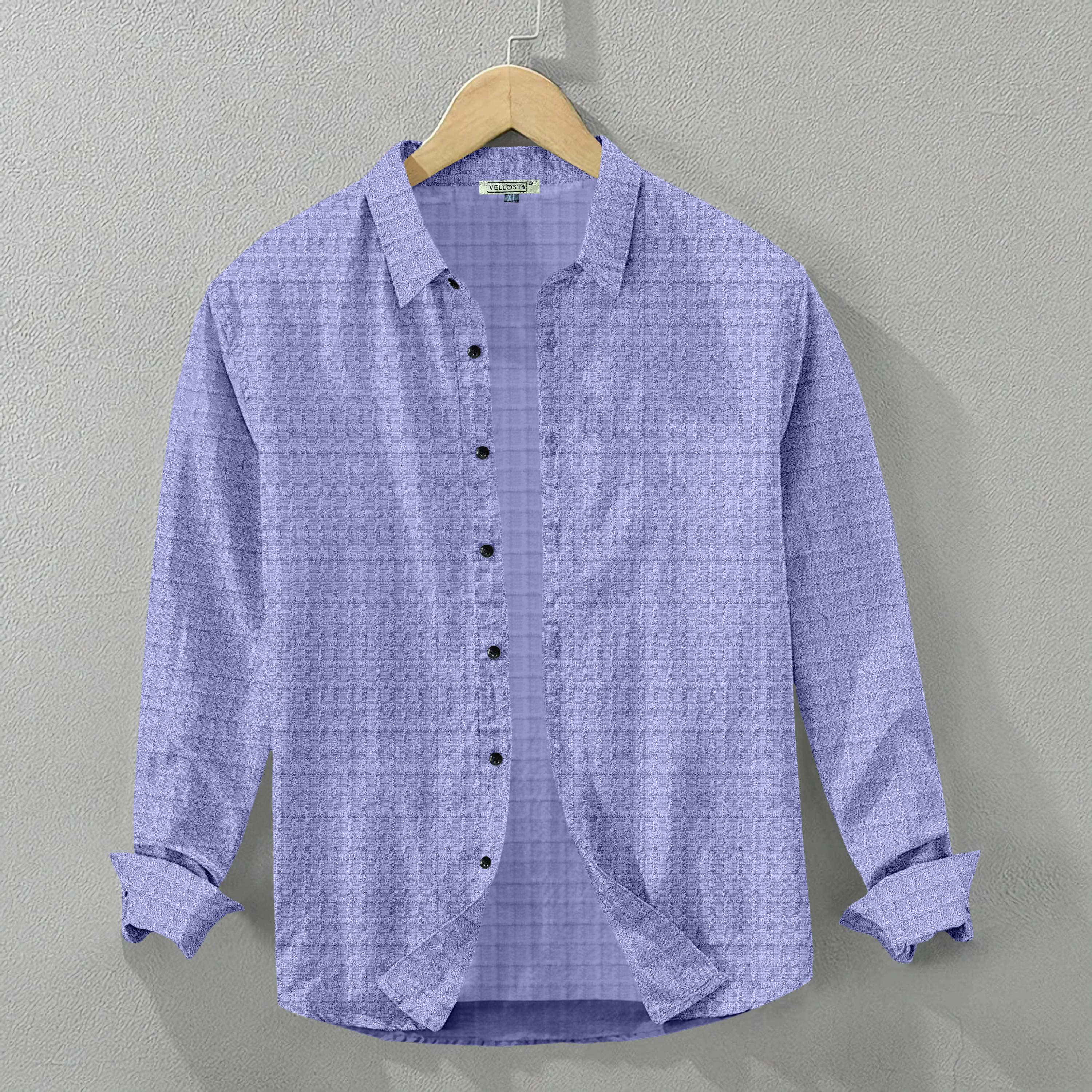     			UPQUEDS Poly Cotton Regular Fit Checks Full Sleeves Men's Casual Shirt - Purple ( Pack of 1 )