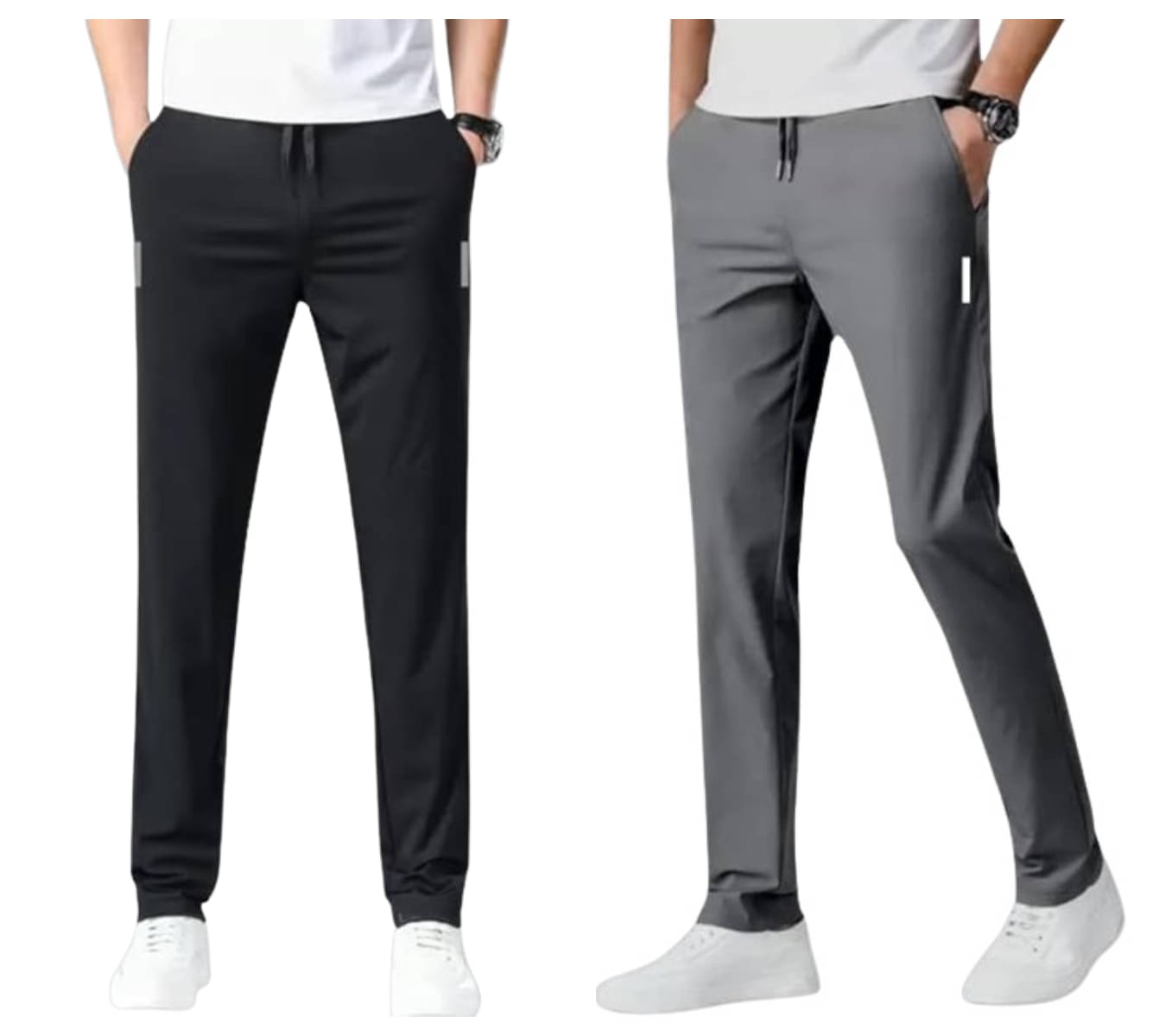 attitude start of fashion Black Lycra Men's Trackpants ( Pack of 2 )     			attitude start of fashion Black Lycra Men's Trackpants ( Pack of 2 )