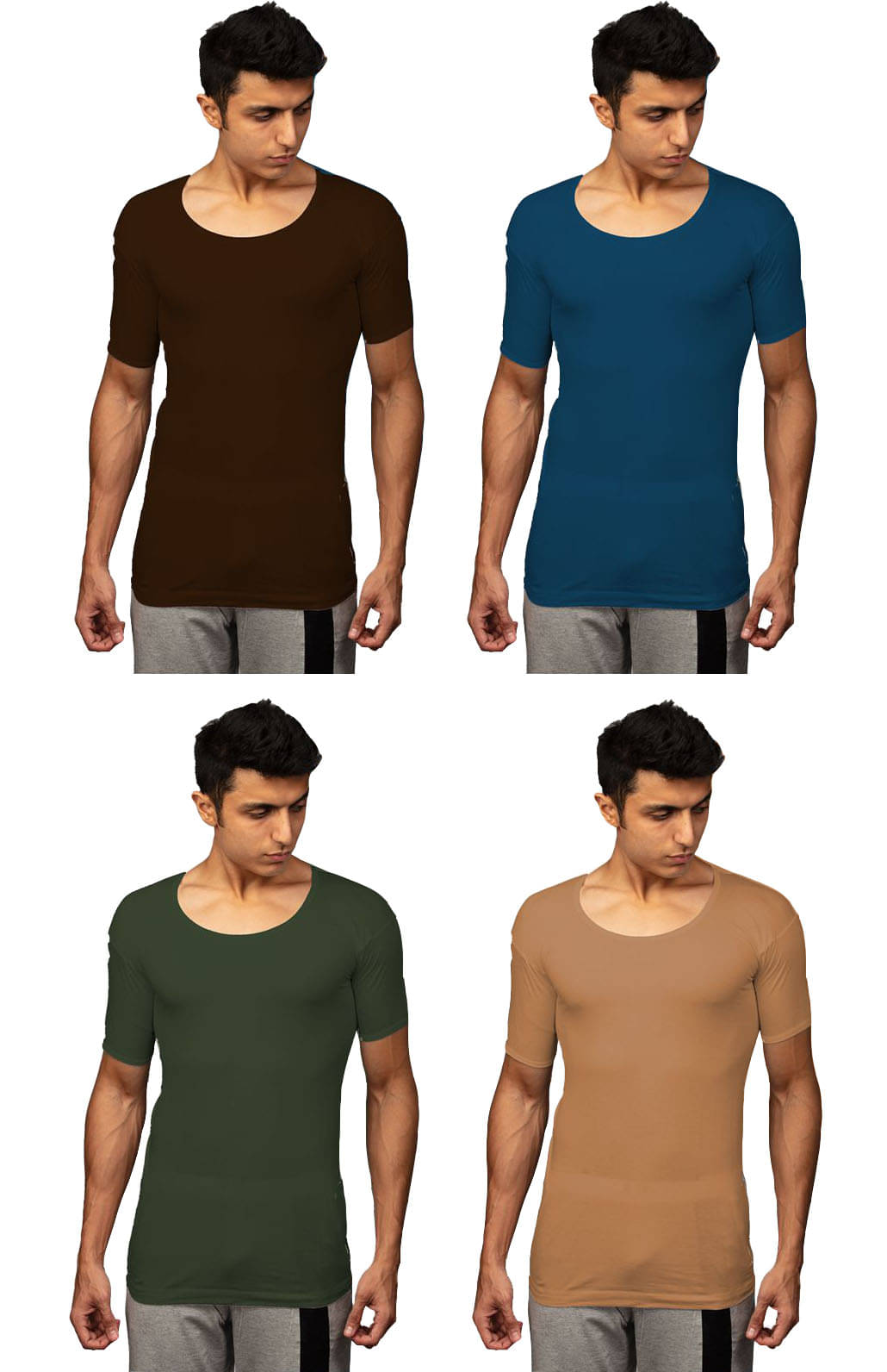 dixcy josh Pack of 4 Cotton Basic Vest For Men ( Multicolor ) dixcy josh Pack of 4 Cotton Basic Vest For Men ( Multicolor )