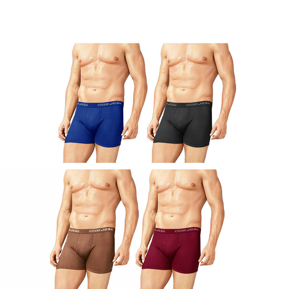     			dixcy josh Pack of 4 Cotton Trunks For Men's ( Multicolor )