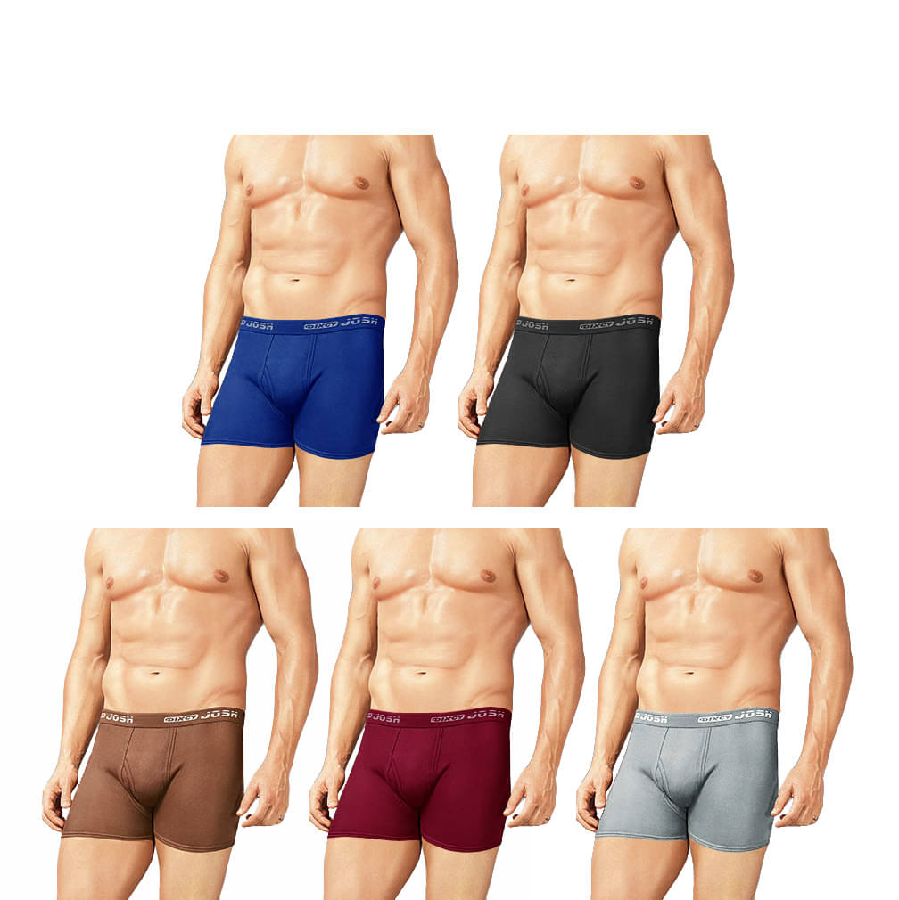     			dixcy josh Pack of 5 Cotton Trunks For Men's ( Multicolor )