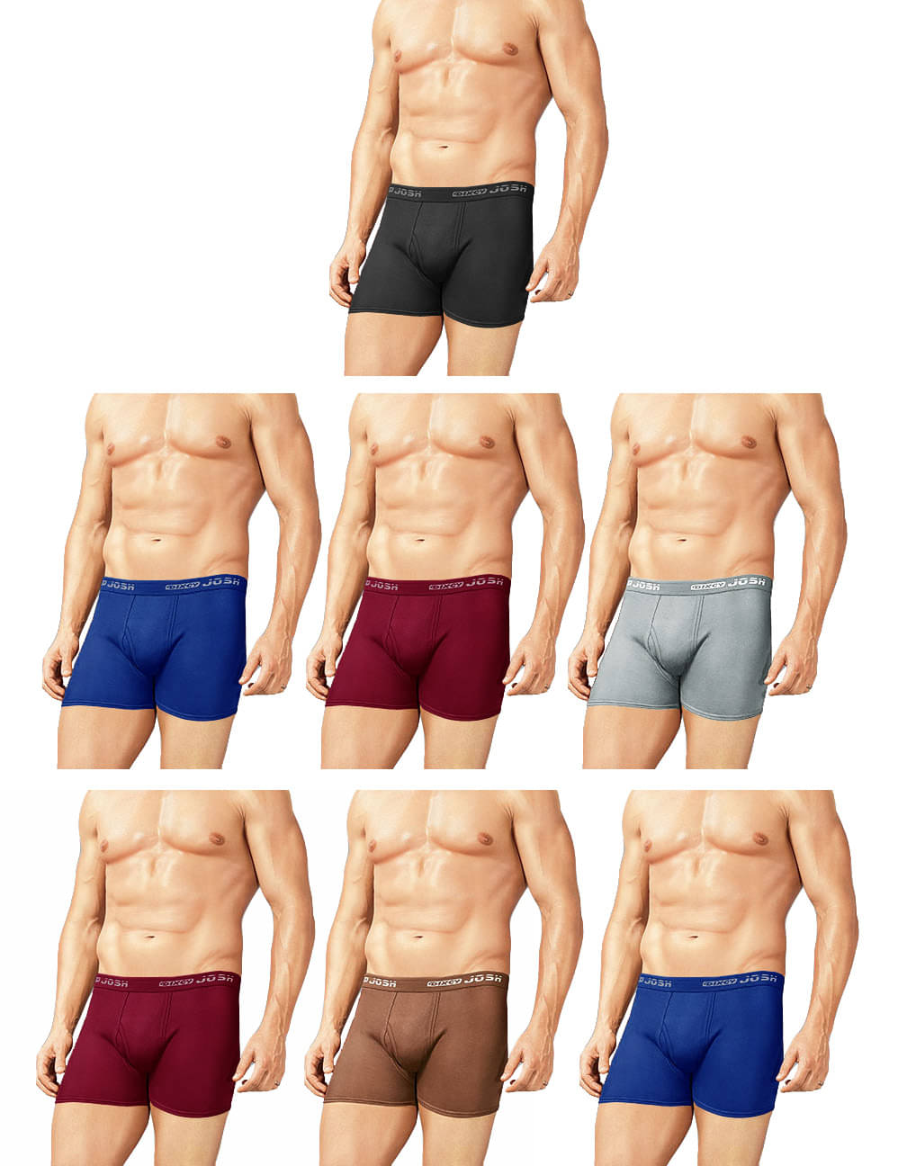     			dixcy josh Pack of 7 Cotton Trunks For Men's ( Multicolor )