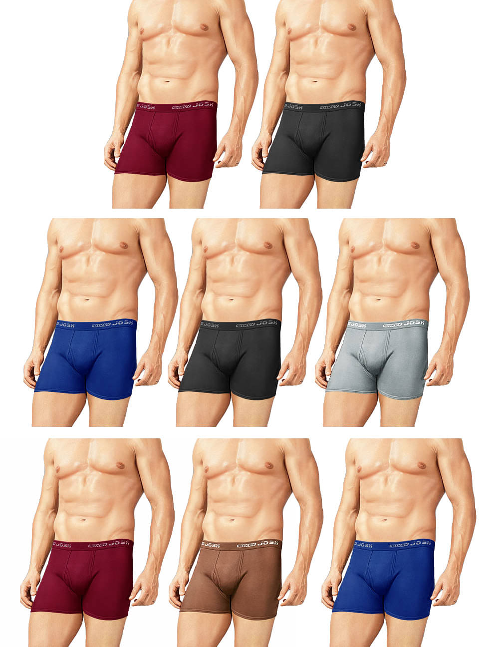     			dixcy josh Pack of 8 Cotton Trunks For Men's ( Multicolor )