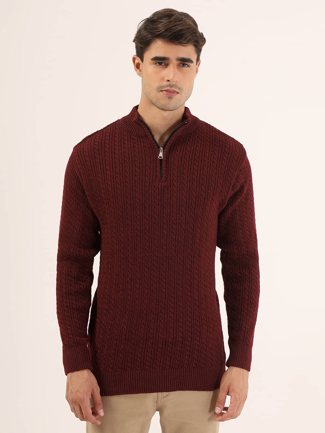 kveto style redefined Acrylic Polo Collar Men's Full Sleeves Pullover Sweater - Wine ( Pack of 1 ) kveto style redefined Acrylic Polo Collar Men's Full Sleeves Pullover Sweater - Wine ( Pack of 1 )