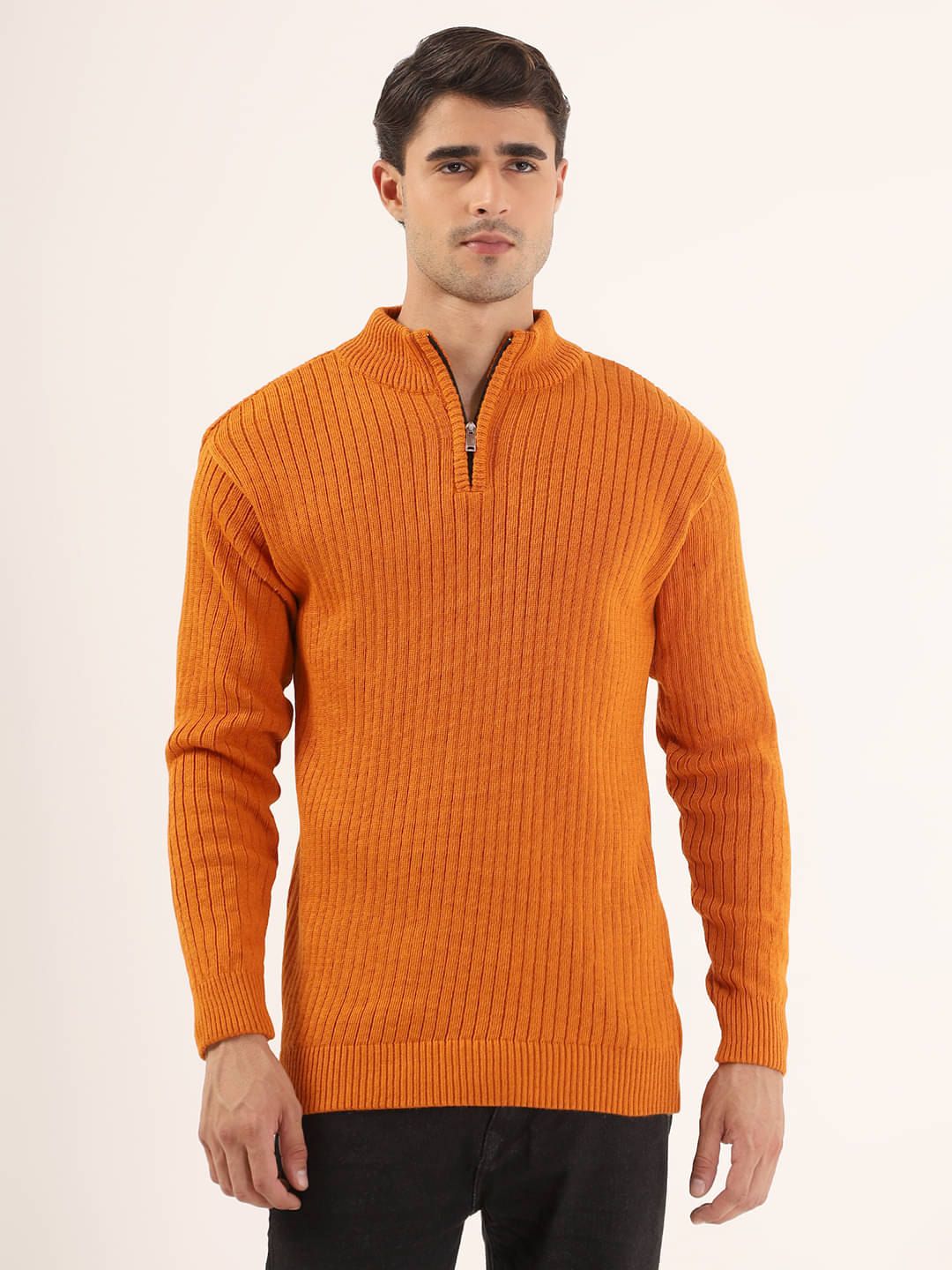 kveto style redefined Acrylic Polo Collar Men's Full Sleeves Pullover Sweater - Rust ( Pack of 1 ) kveto style redefined Acrylic Polo Collar Men's Full Sleeves Pullover Sweater - Rust ( Pack of 1 )