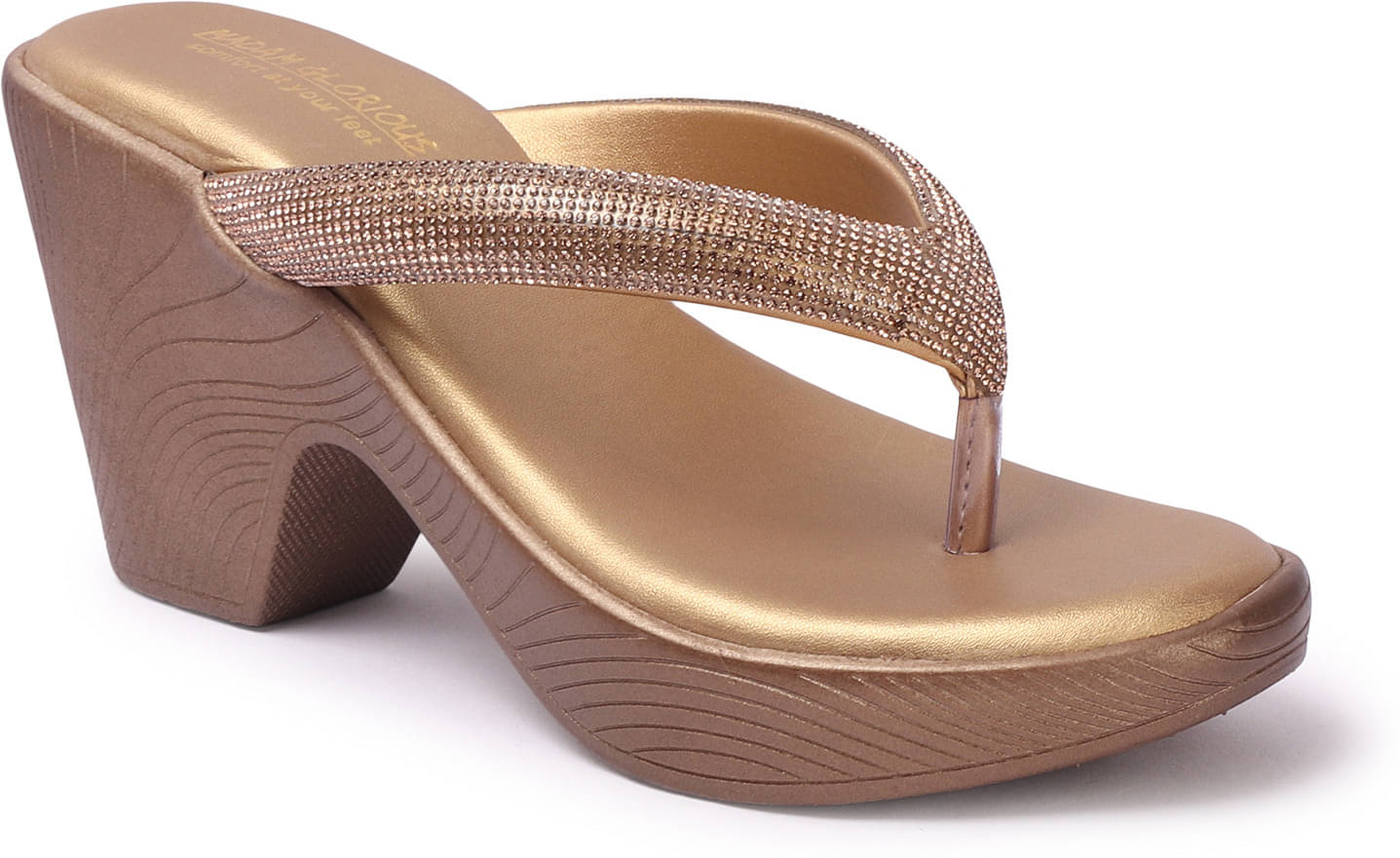     			madam glorious Brown Women's Peep Toes Heels