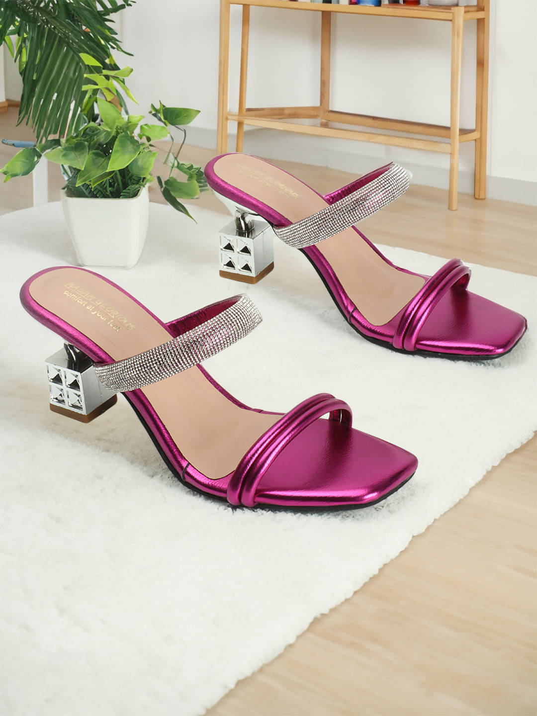     			madam glorious Pink Women's Peep Toes Heels