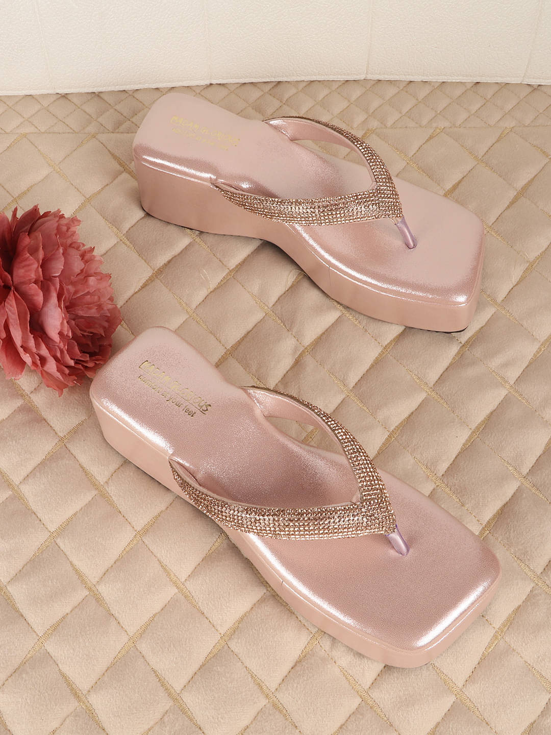     			madam glorious Pink Women's Peep Toes Heels