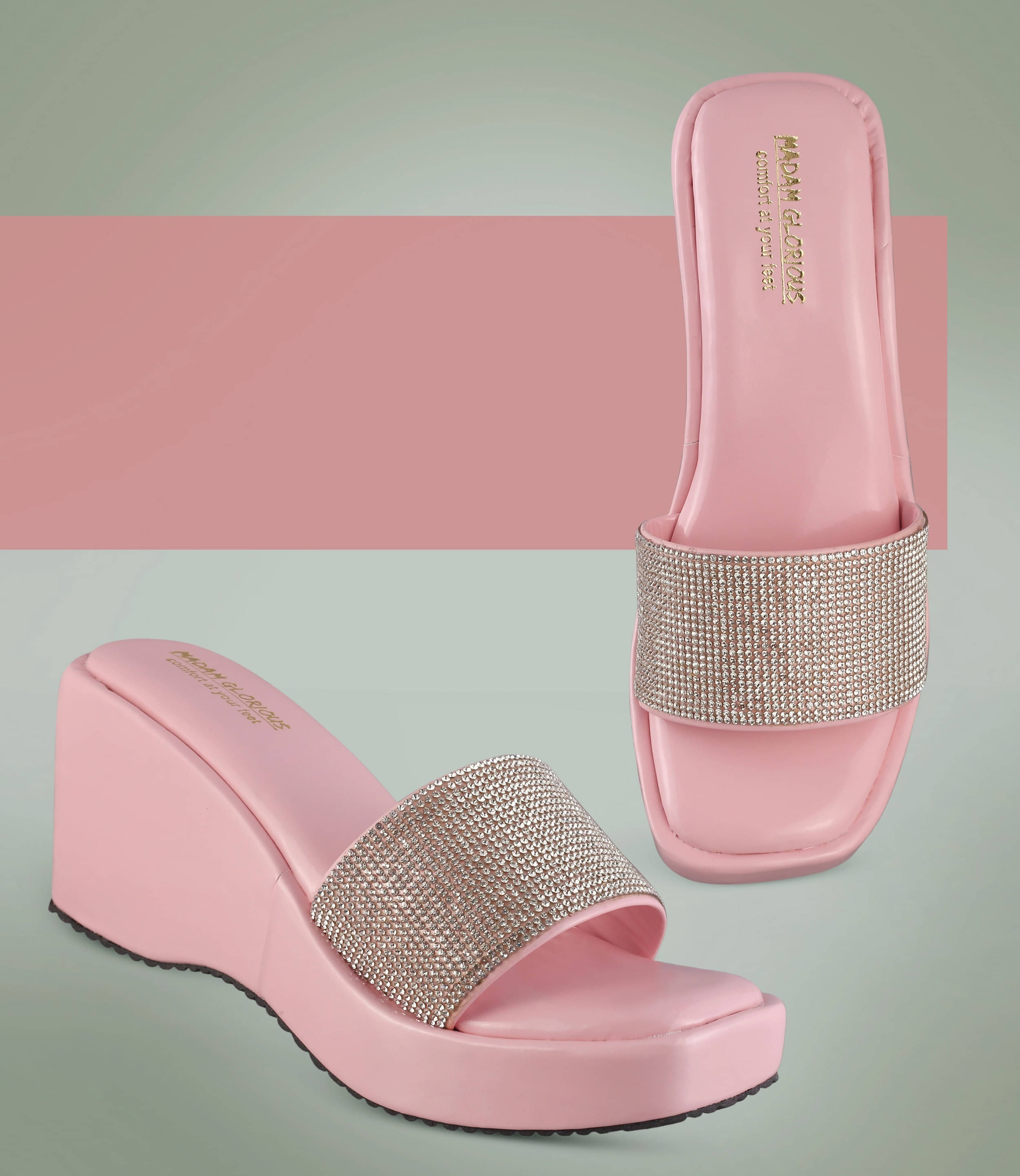     			madam glorious Pink Women's Peep Toes Heels