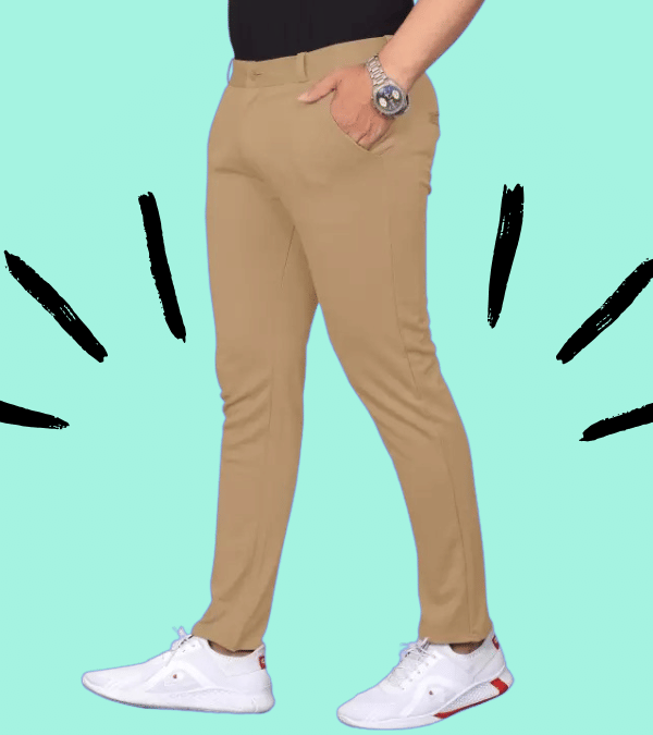     			micotti Slim Flat Men's Chinos - Khaki ( Pack of 1 )