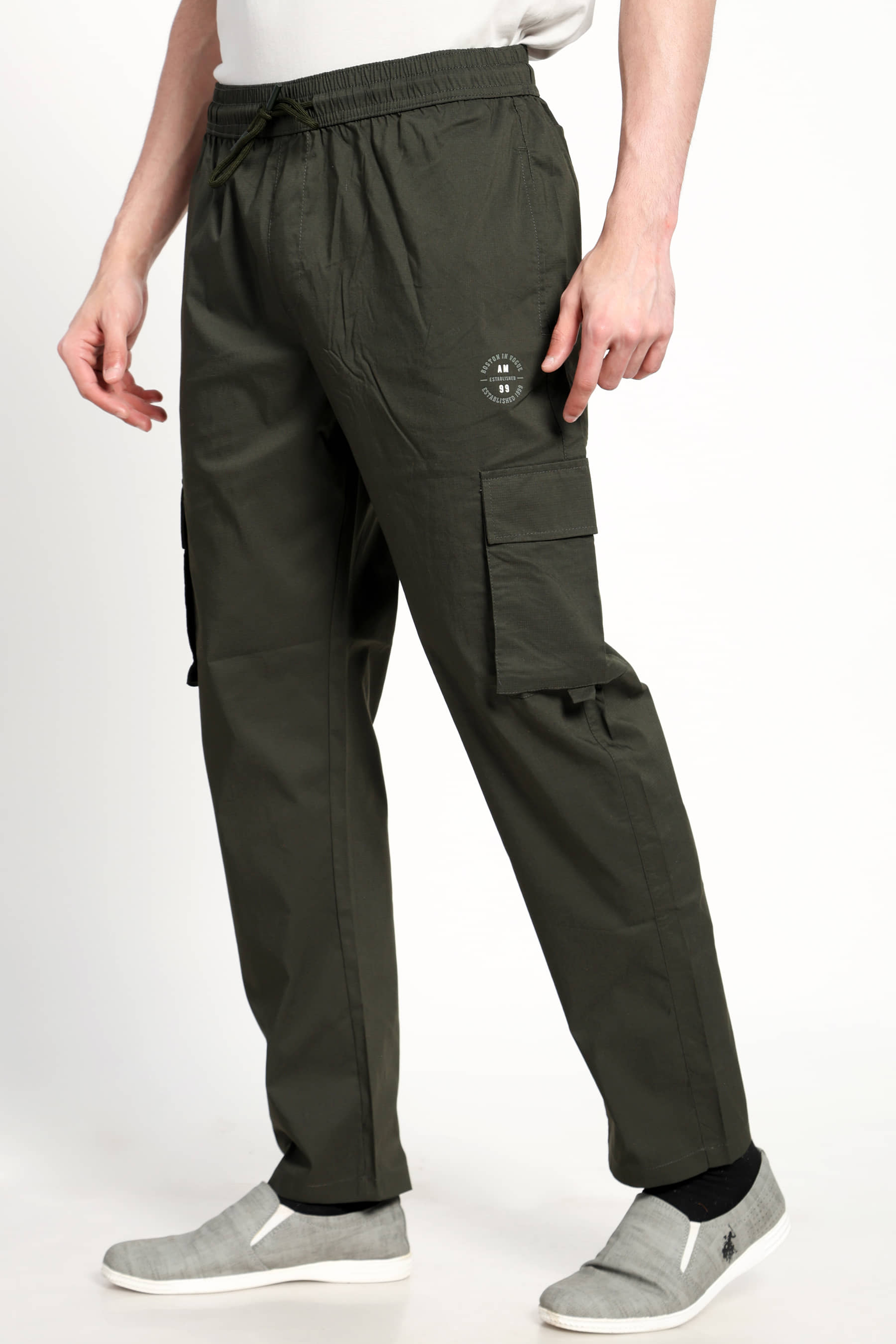 AURAMIND Olive Green Nylon Men's Trackpants ( Pack of 1 )
