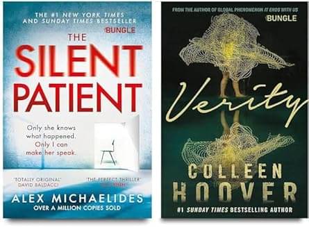     			BUNGLE The Silent Patient & Verity Colleen Hoover Psychological Thriller Collection | Suspense, Mystery, Romantic Thriller, Plot Twist Novels | Romance Reads Pack of 2