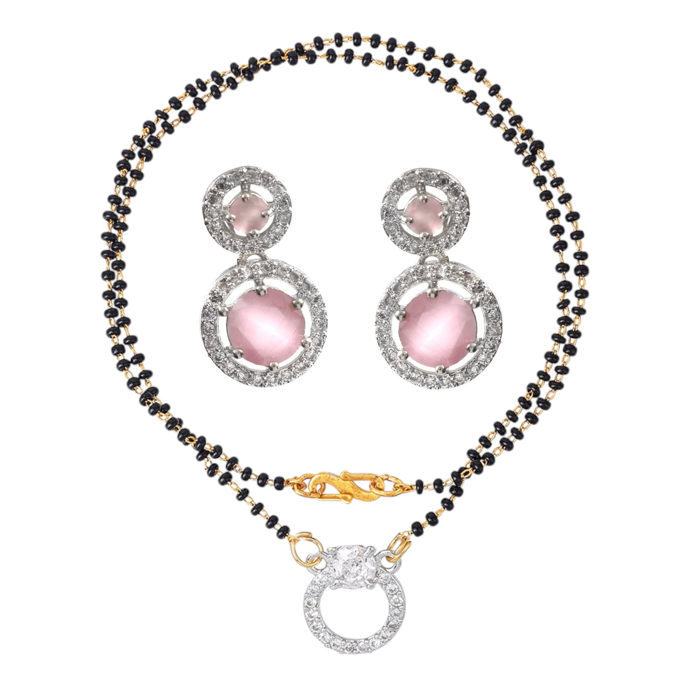     			Charms Silver Mangalsutra Set ( Pack of 1 )