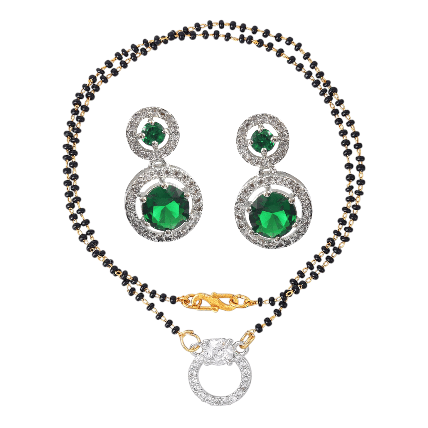     			Charms Silver Mangalsutra Set ( Pack of 1 )