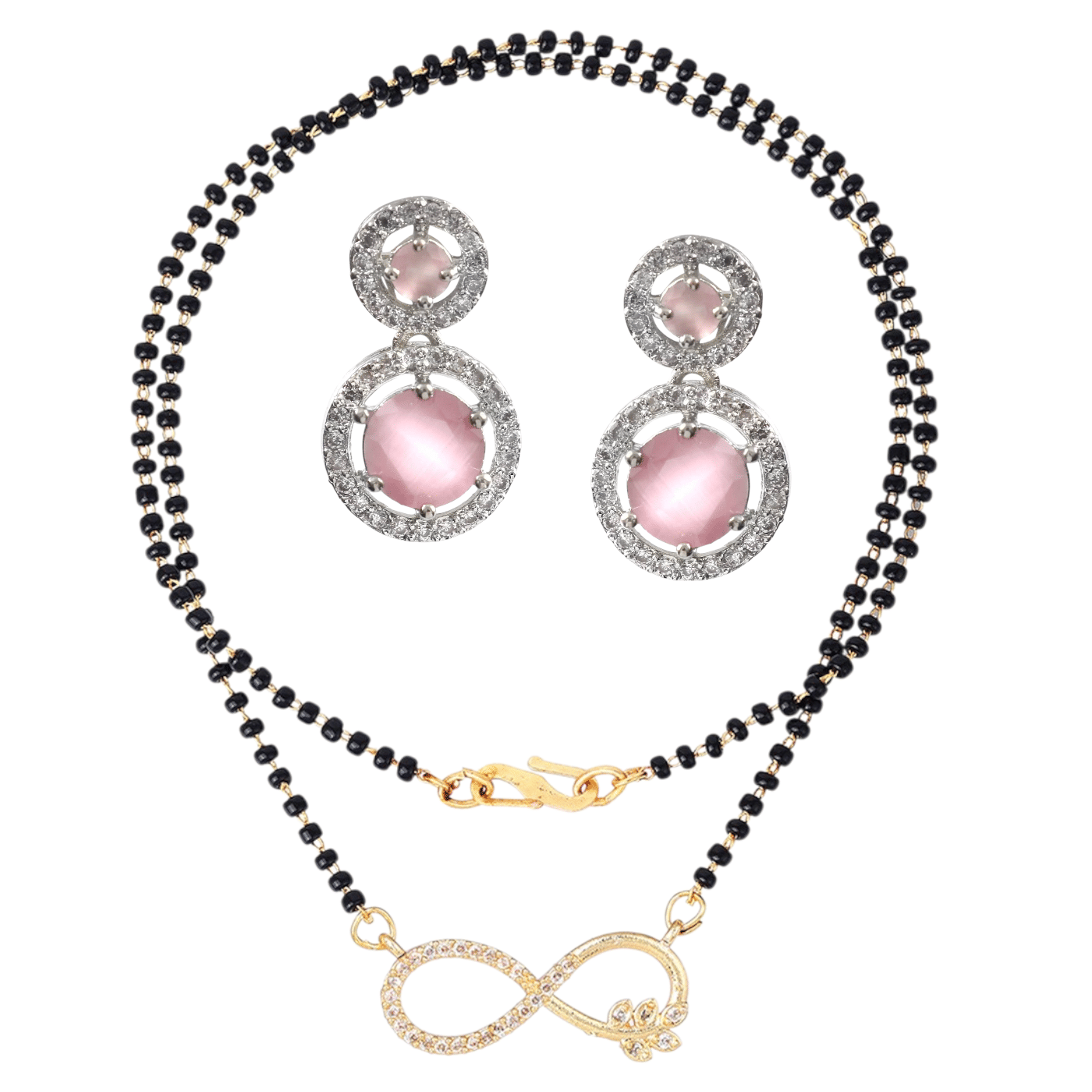     			Charms Silver Mangalsutra Set ( Pack of 1 )