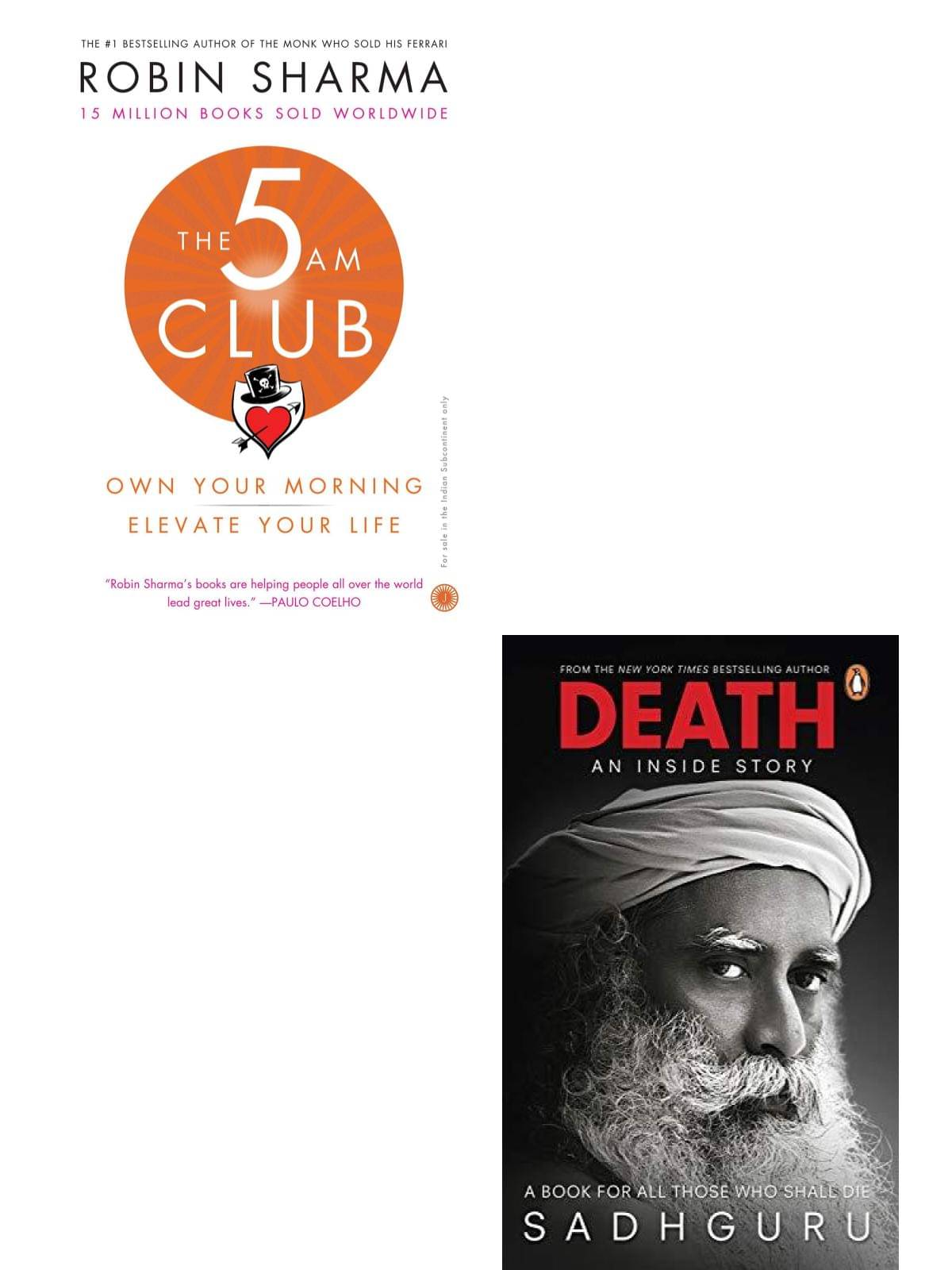 Death + The 5 AM Club (English, Paperback, Sharma Robin + Sadhguru) Death + The 5 AM Club (English, Paperback, Sharma Robin + Sadhguru)