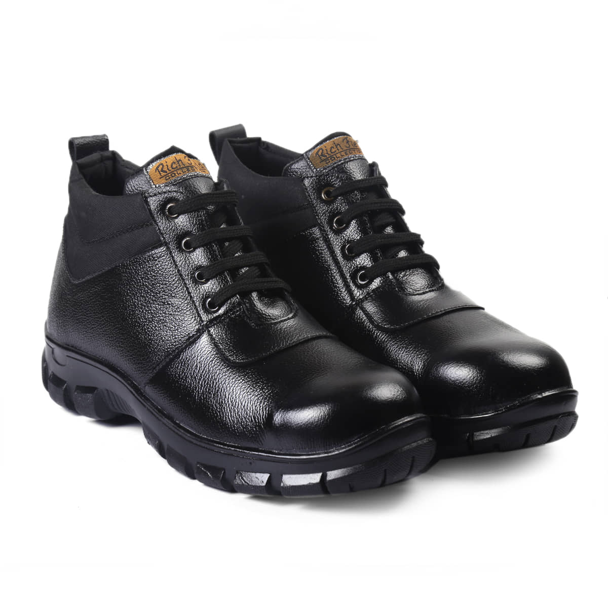 Enrich Field High Ankle Black Safety Shoes
