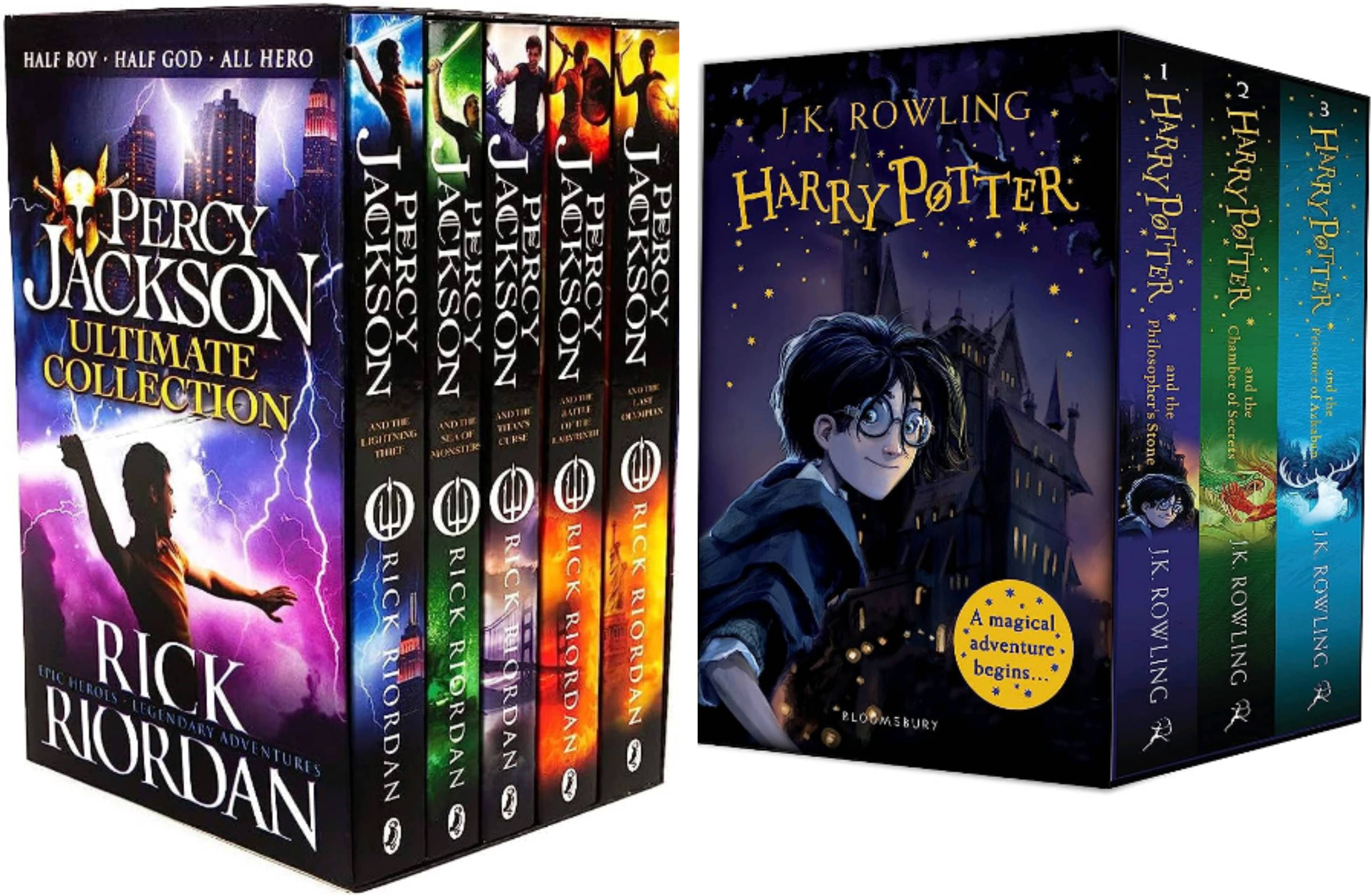     			Harry Potter Book Set And Percy Jackson Combo