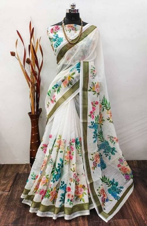 JILYON Fashion Cotton Printed Regular Saree With Unstitched Blouse Piece ( Multicolor ) JILYON Fashion Cotton Printed Regular Saree With Unstitched Blouse Piece ( Multicolor )