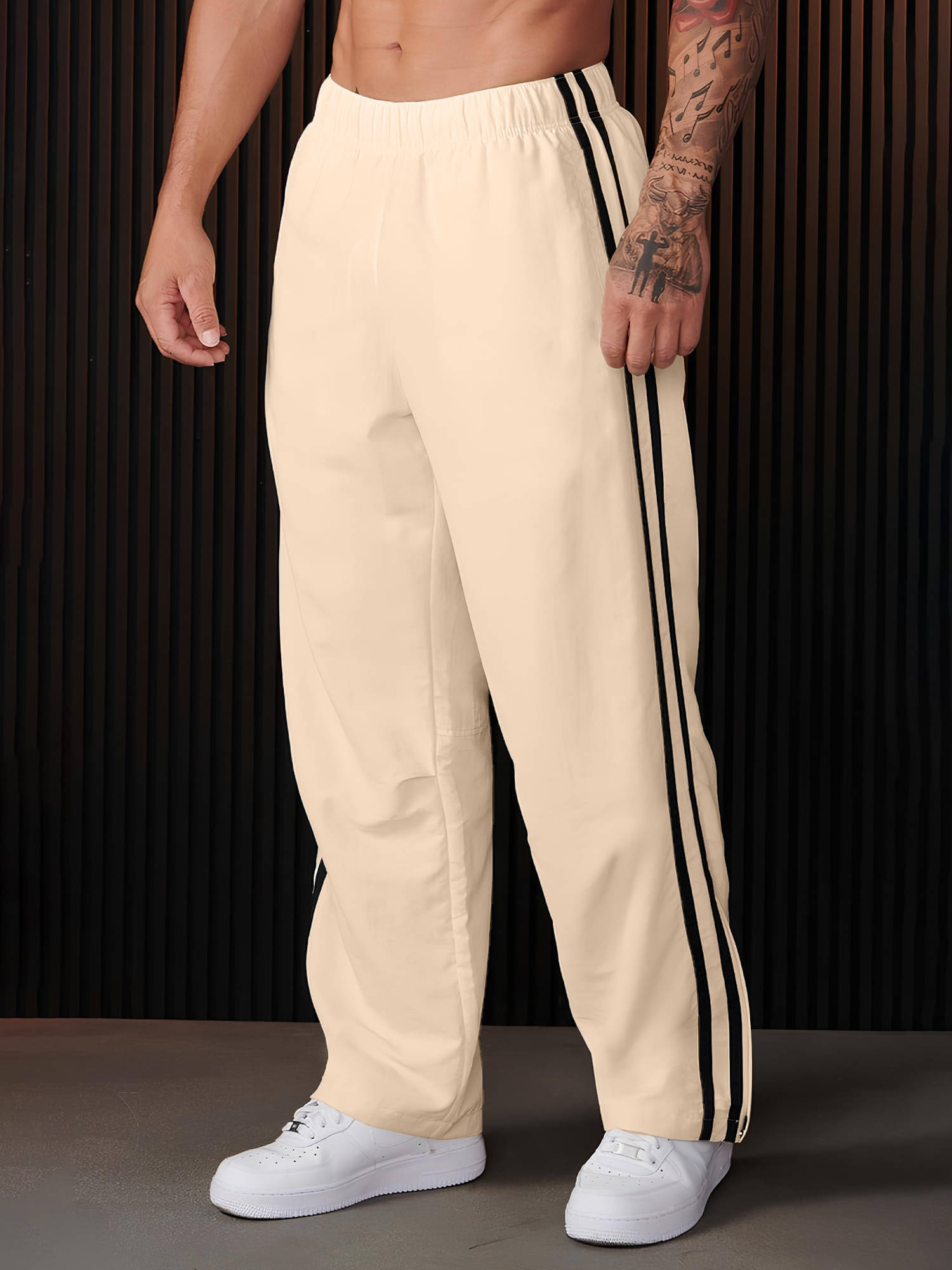     			JUMP CUTS Beige Polyester Men's Trackpants ( Pack of 1 )