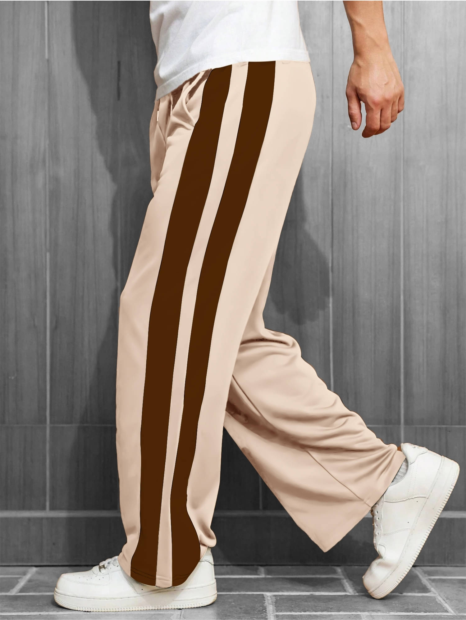     			JUMP CUTS Beige Polyester Men's Trackpants ( Pack of 1 )
