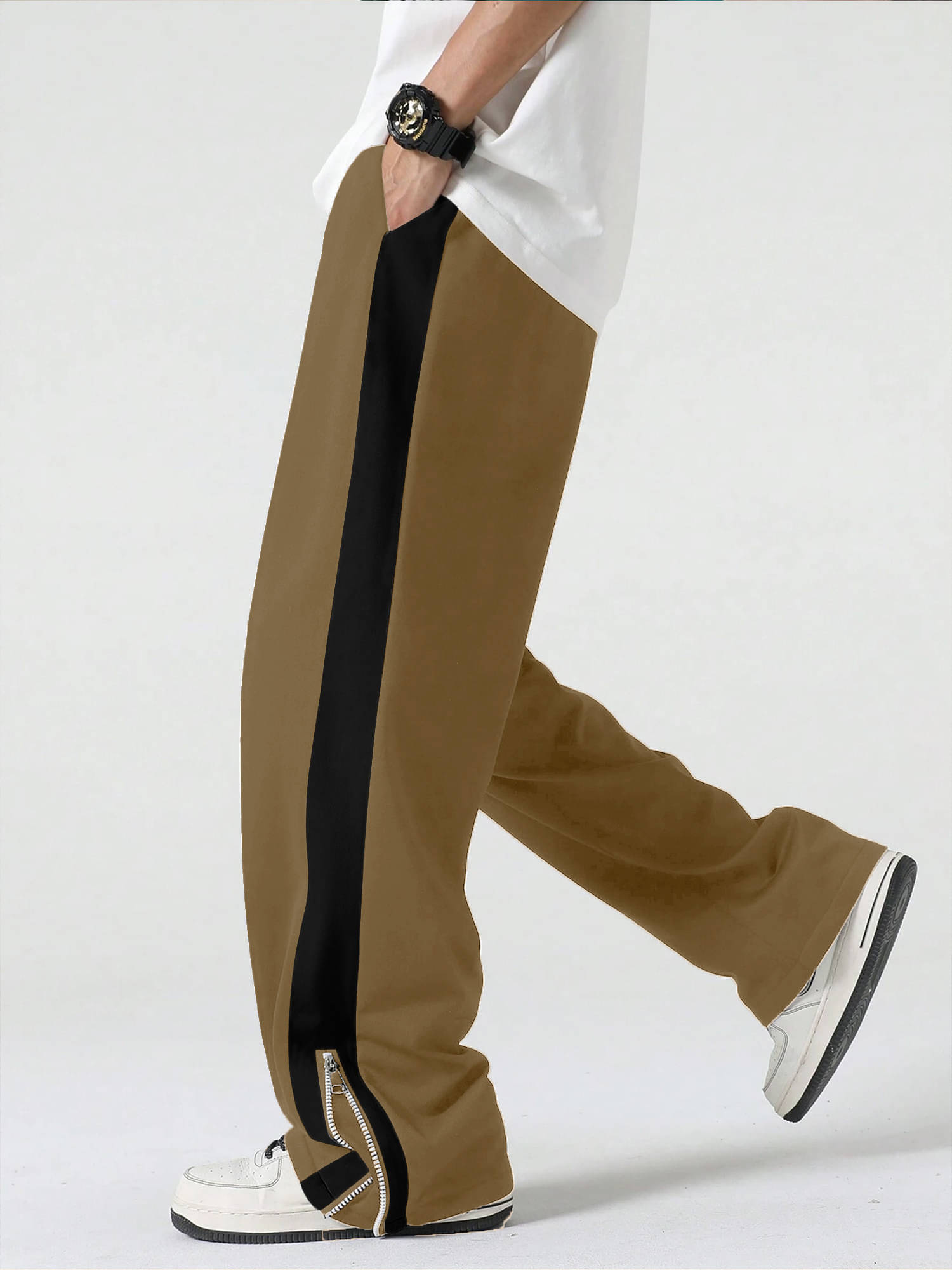     			JUMP CUTS Brown Polyester Men's Trackpants ( Pack of 1 )