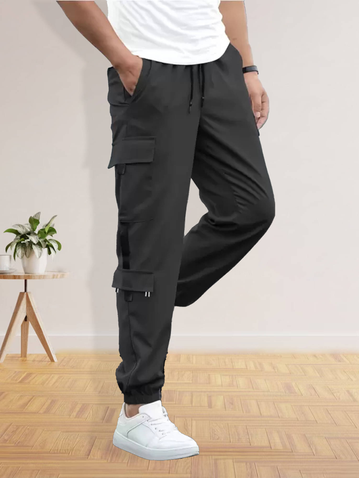JUMP CUTS Grey Polyester Men's Trackpants ( Pack of 1 ) JUMP CUTS Grey Polyester Men's Trackpants ( Pack of 1 )
