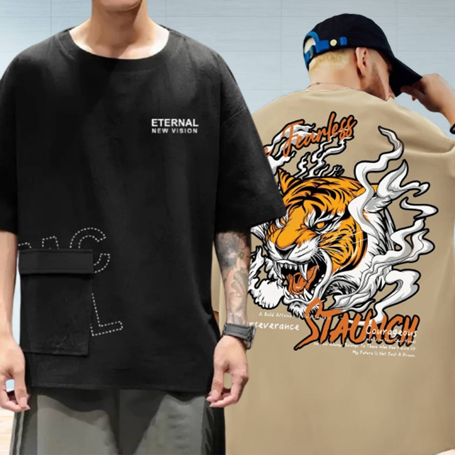     			JUMP CUTS Men Cotton Blend Regular Fit Printed T-Shirt ( Multicolor )