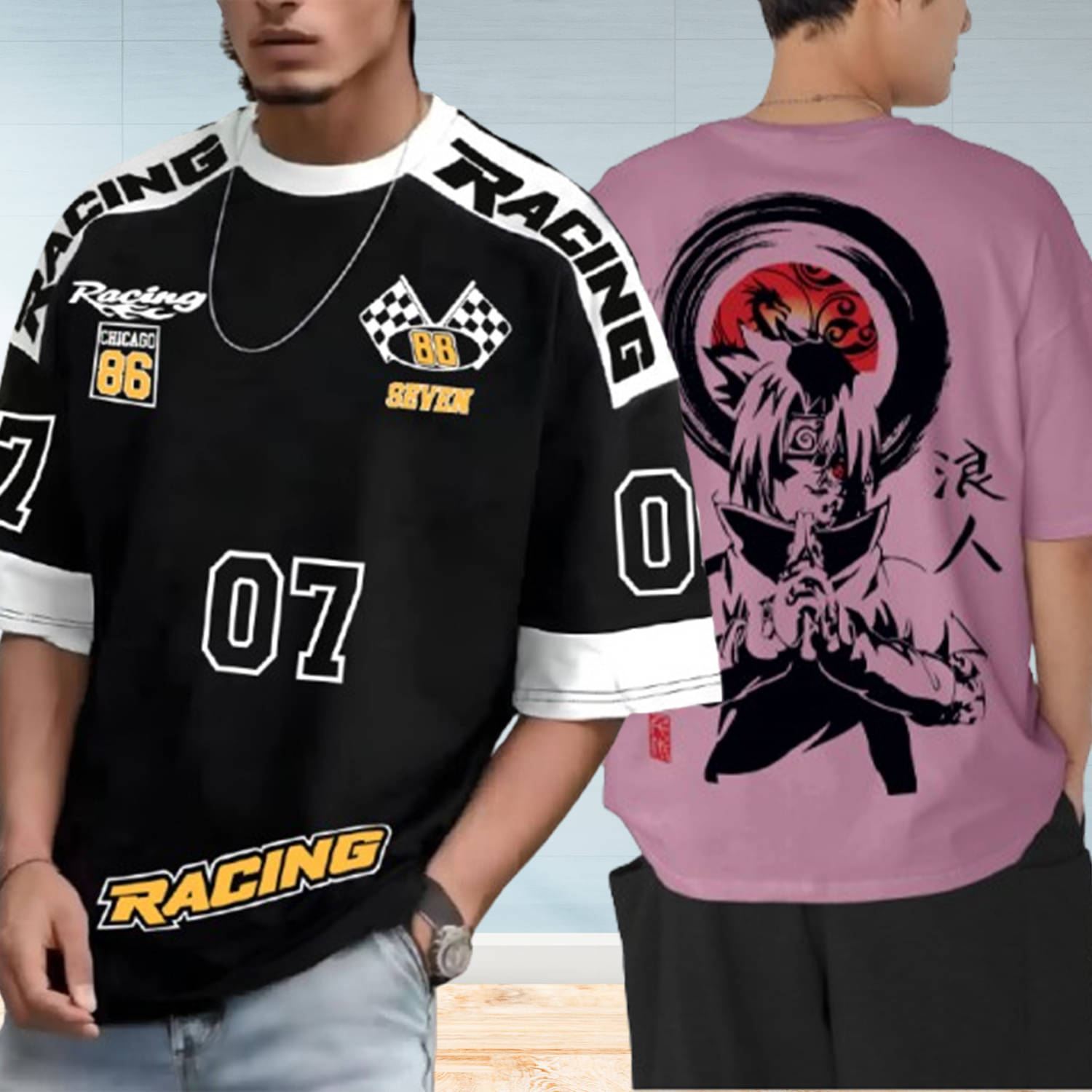 JUMP CUTS Men Cotton Blend Regular Fit Printed T-Shirt ( Multicolor )     			JUMP CUTS Men Cotton Blend Regular Fit Printed T-Shirt ( Multicolor )